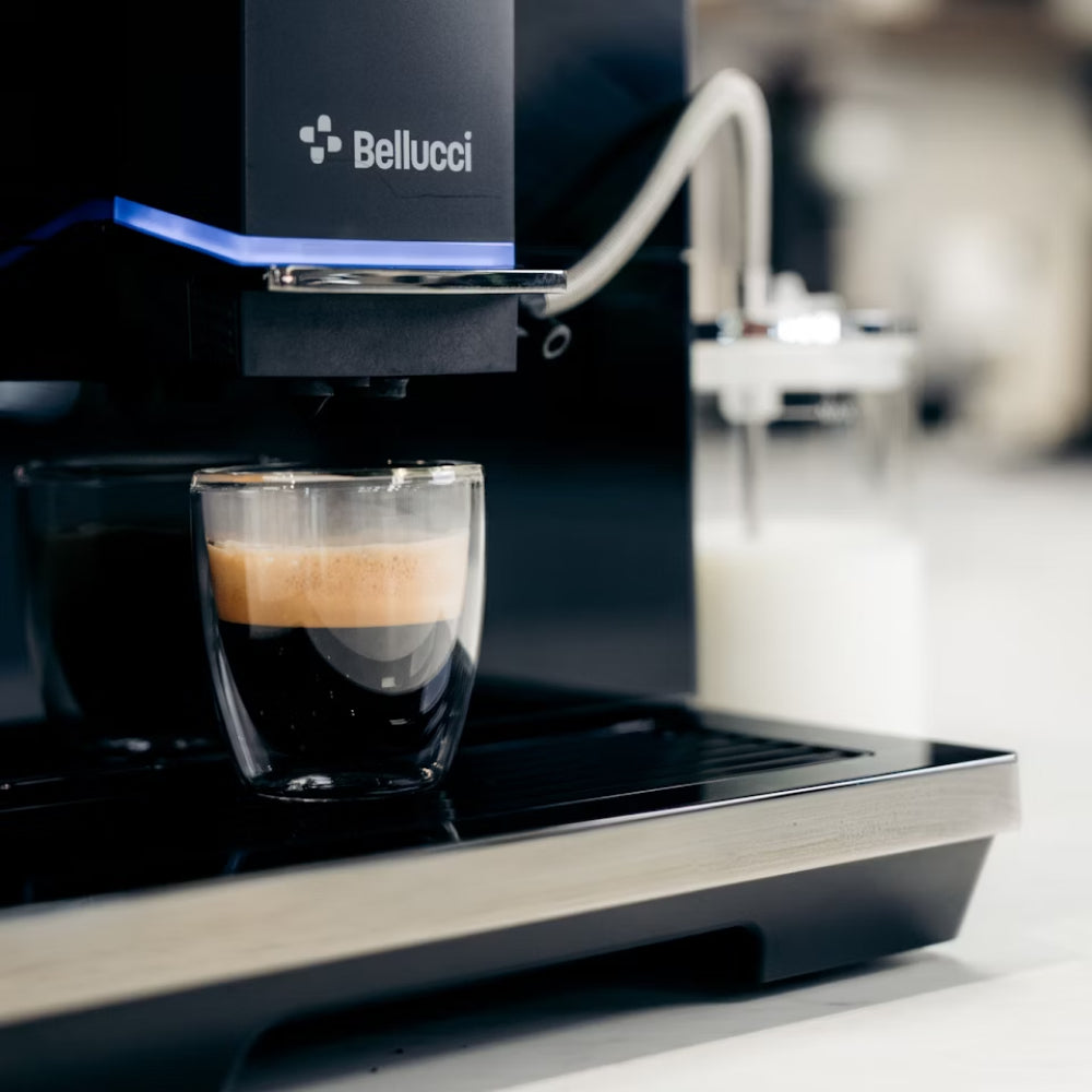 Bellucci Bistro Automatic Espresso Machine - 15 Bar Pressure, Milk Frother, Compact Design for Home & Office Coffee Lovers (Perfect for Espresso, Latte, Cappuccino)