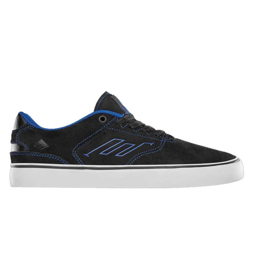 Emerica The Low Vulc Skate Shoes - Black/Blue - Men's Casual Sneakers for Streetwear & Skateboarding