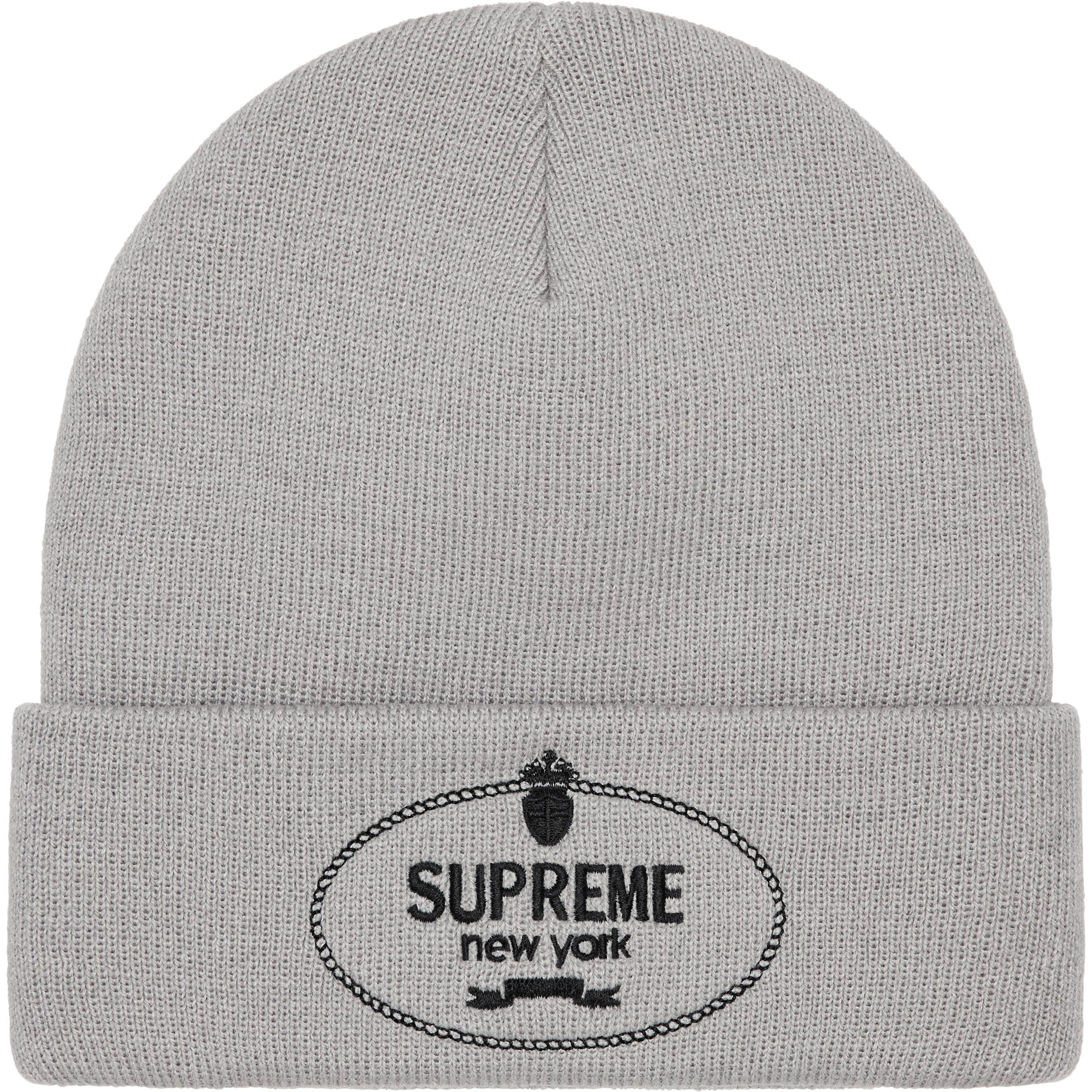 Supreme Crest Beanie Grey - Winter Warm Knit Hat for Men & Women - Perfect for Skiing, Snowboarding & Outdoor Activities