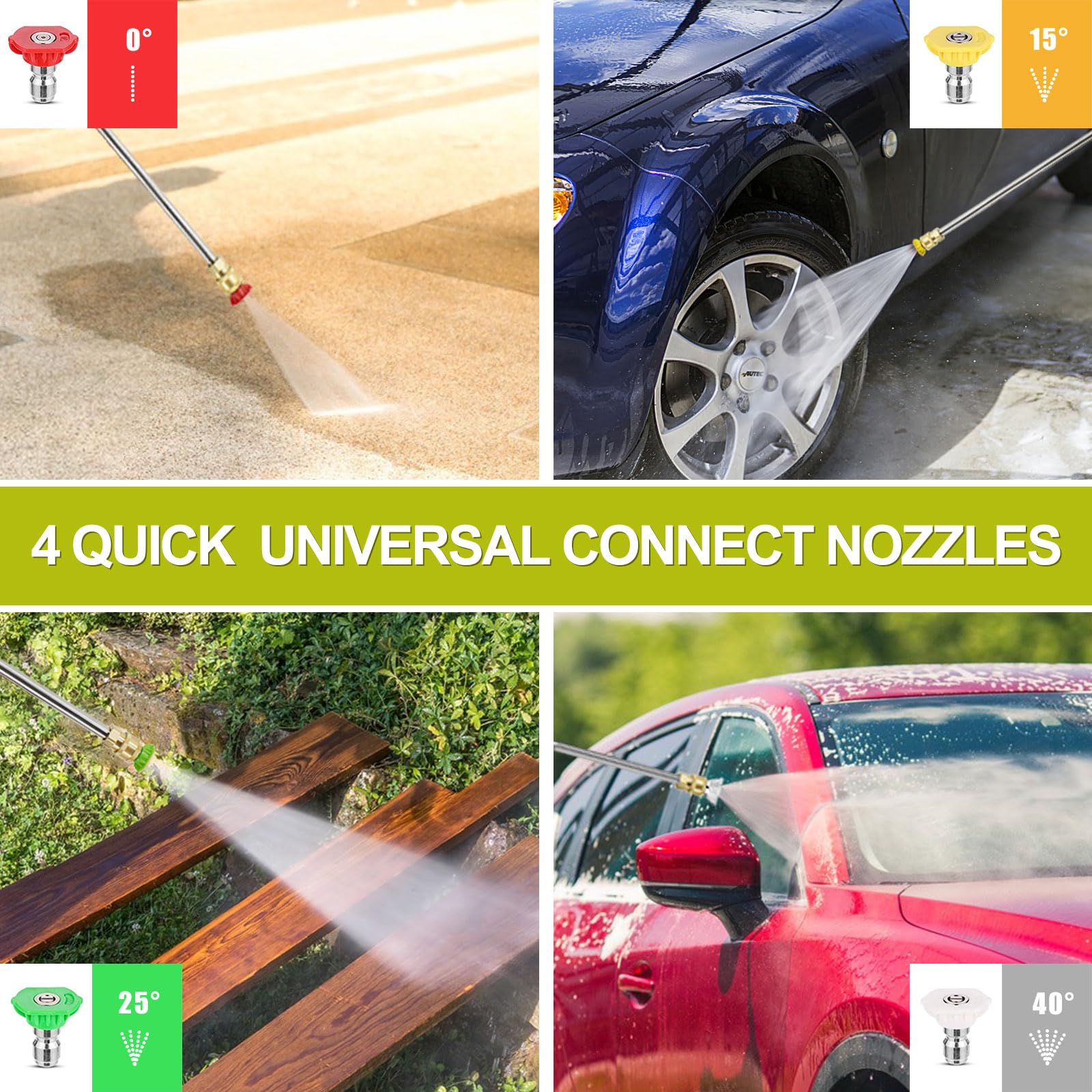 ZHUOLIN 4800PSI 3.2GPM Electric Pressure Washer with 25FT Hose Reel, 4 Nozzles & Foam Cannon - Powerful Cleaning for Cars, Driveways, Patios, Decks, Siding & Outdoor Surfaces - Ideal for Home, Garage and Commercial Use