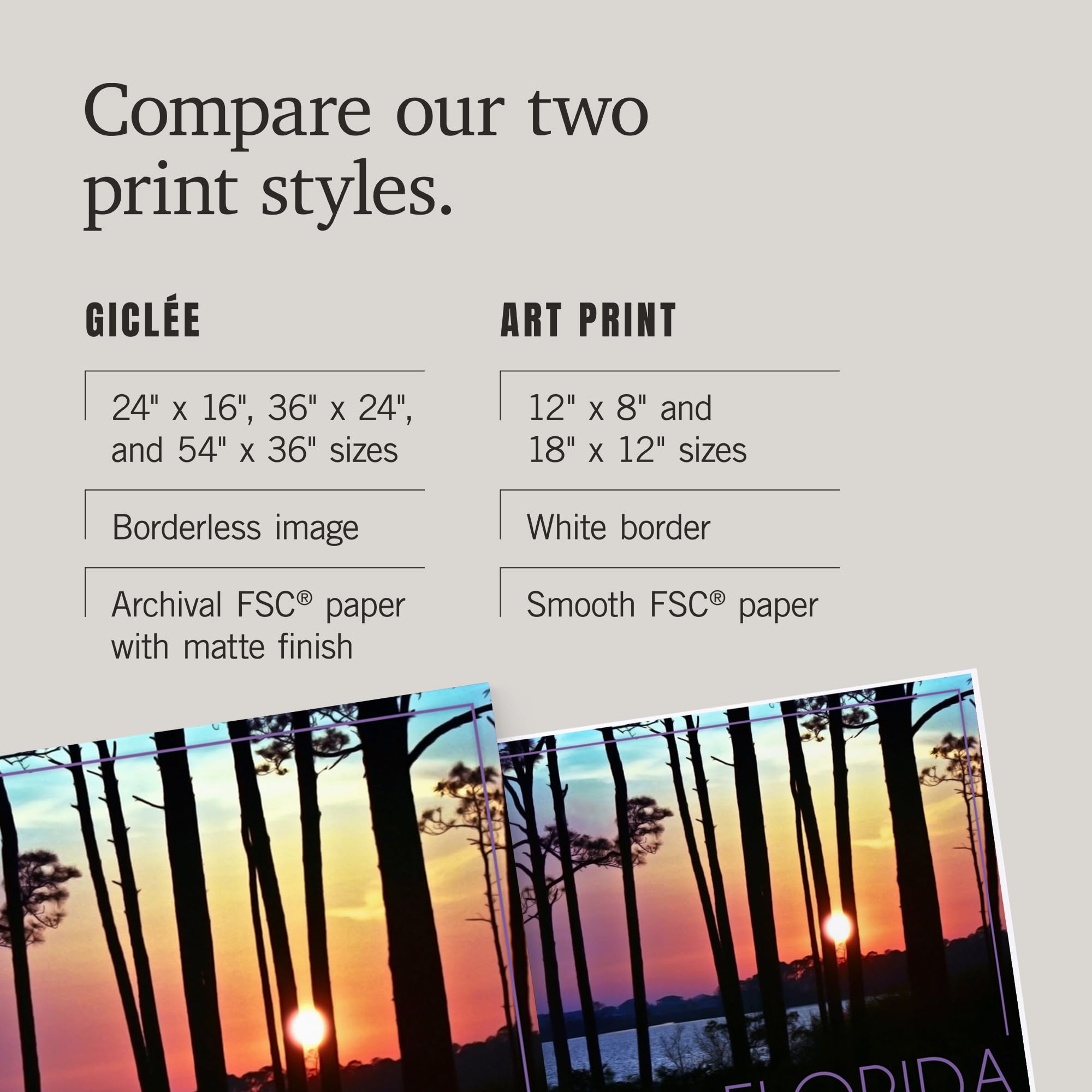 Lantern Press 16x24 Inch Giclee Art Print - Florida Sunset Silhouette Wall Decor | Premium Canvas Painting for Living Room, Bedroom & Office