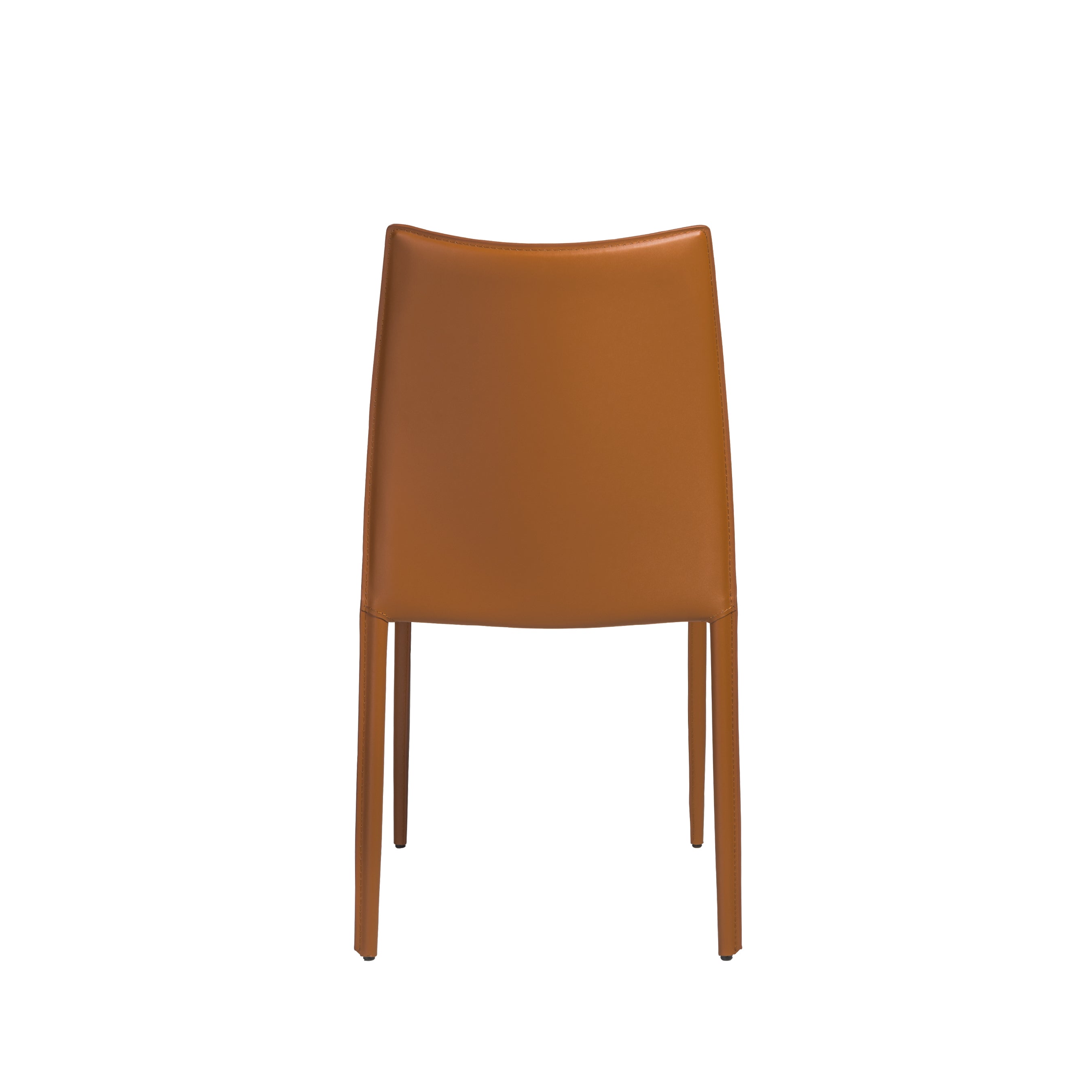 Euro Style Dalia Stacking Side Leather Chairs - Set of 2, Modern Stackable Dining Chairs for Small Spaces, Kitchen, Office or Outdoor Use
