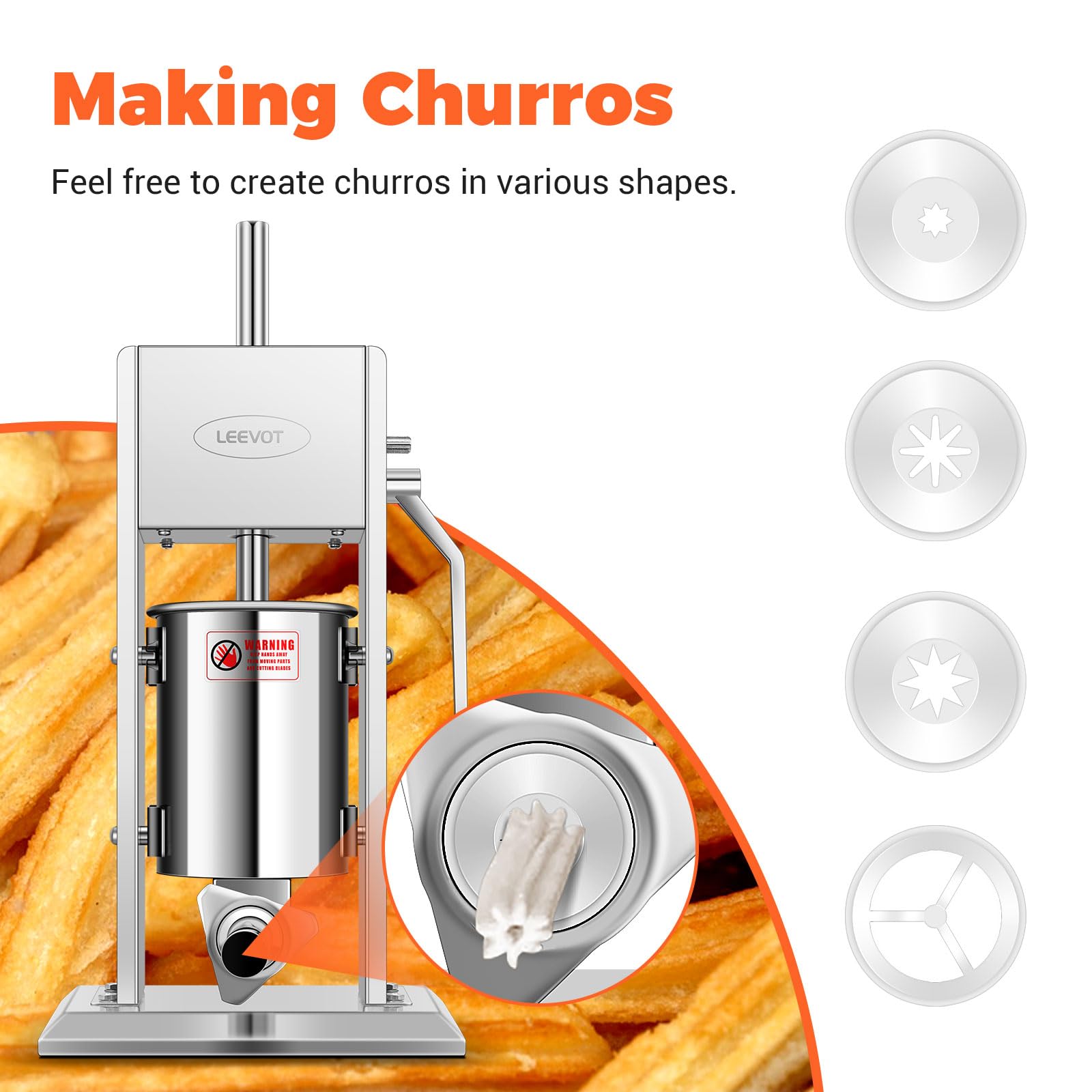 **7Lb/3L Stainless Steel Sausage Stuffer Maker - 304 Adjustable 2-Speed with 5 Filling Tubes (Silver) - Perfect for Home Kitchen, BBQ, and Sausage Making**