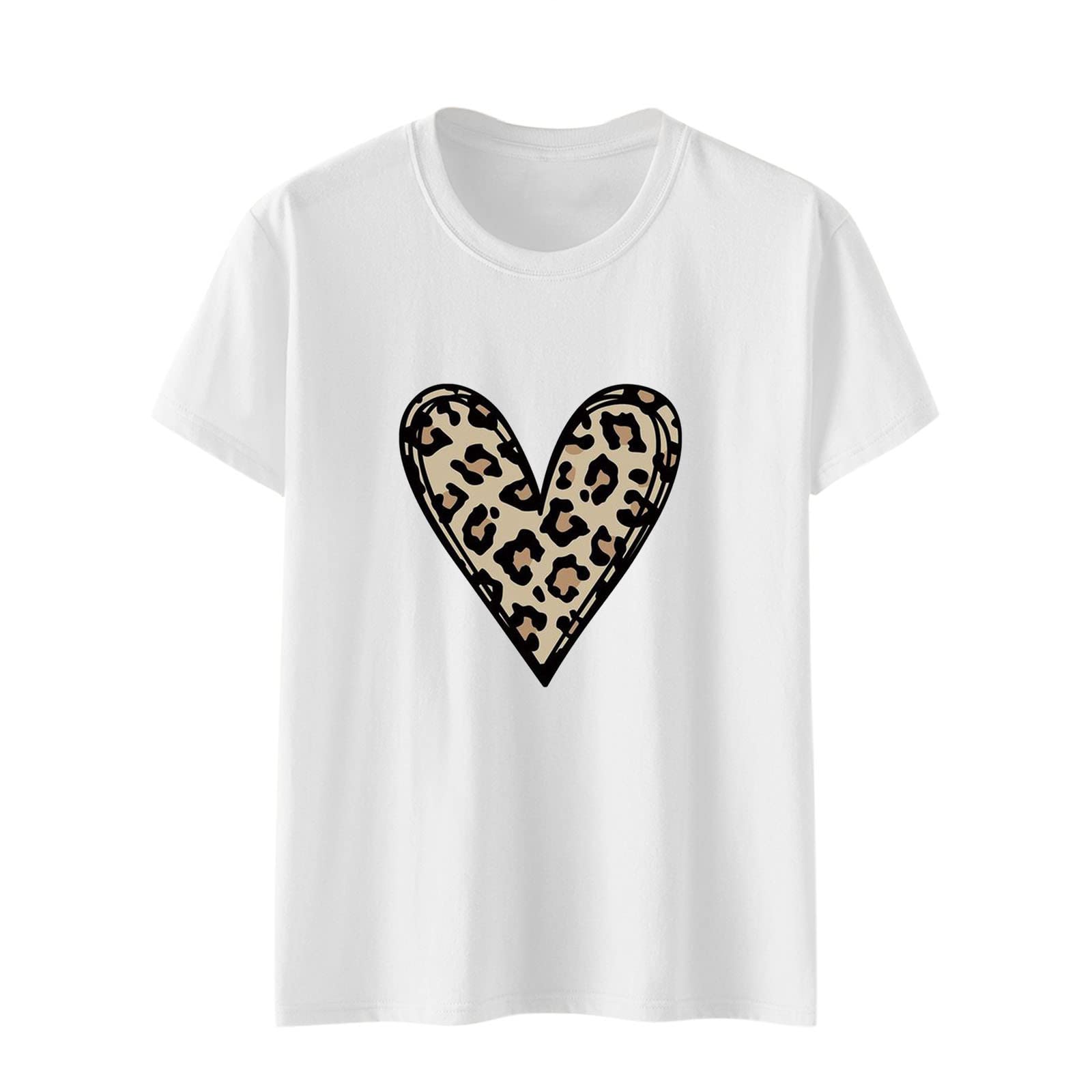 Valentine's Day Love Heart Graphic Tee for Women - Short Sleeve Loose Fit Casual T-Shirt | Perfect for Date Nights, Galentine's Parties & Romantic Gifts