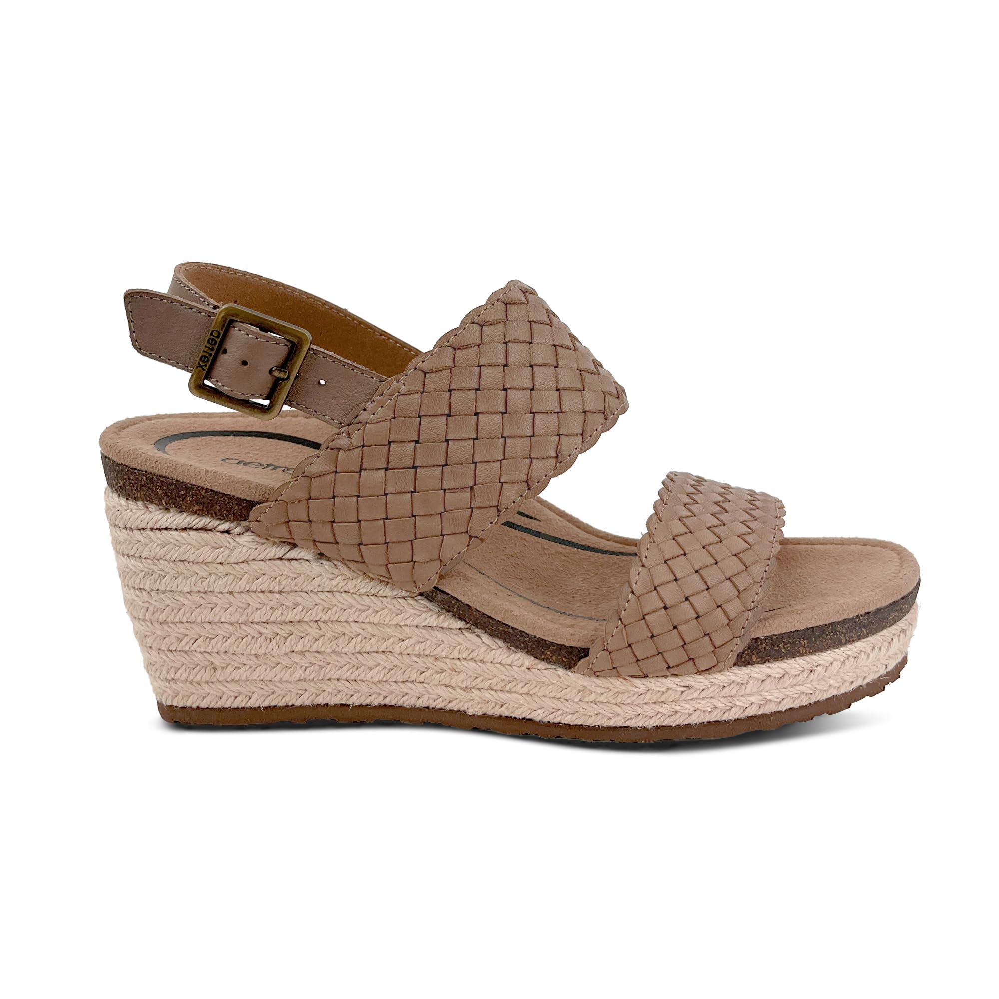 Aetrex Women's Orthopedic Sandals with Arch Support - Comfortable Summer Wedge Sandals for Plantar Fasciitis Relief | Perfect for Walking, Travel & Beach Vacations