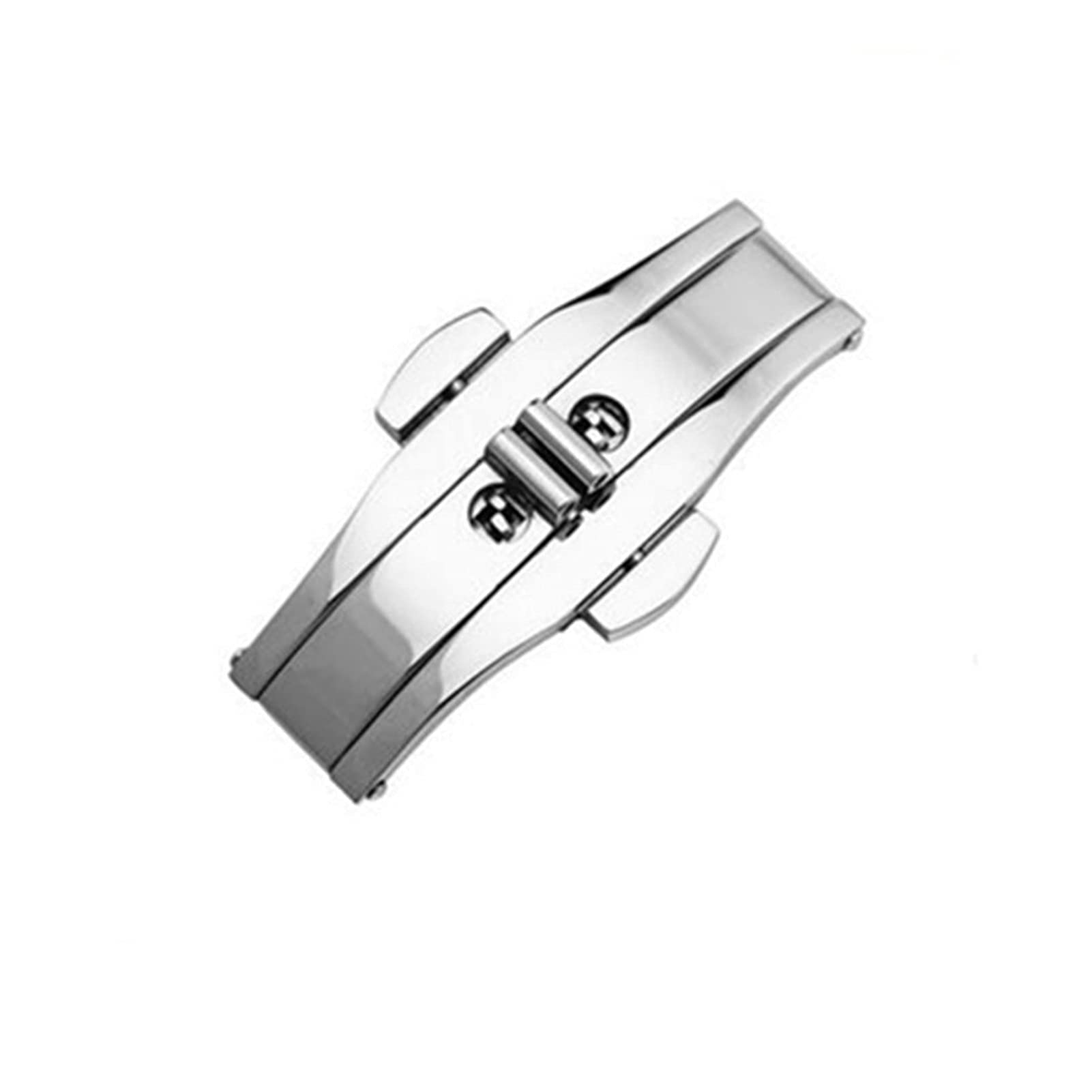 NUNYANG Stainless Steel Watch Band Buckle - Double Push Button Deployment Clasp for Men & Women - Secure & Stylish for Daily Wear