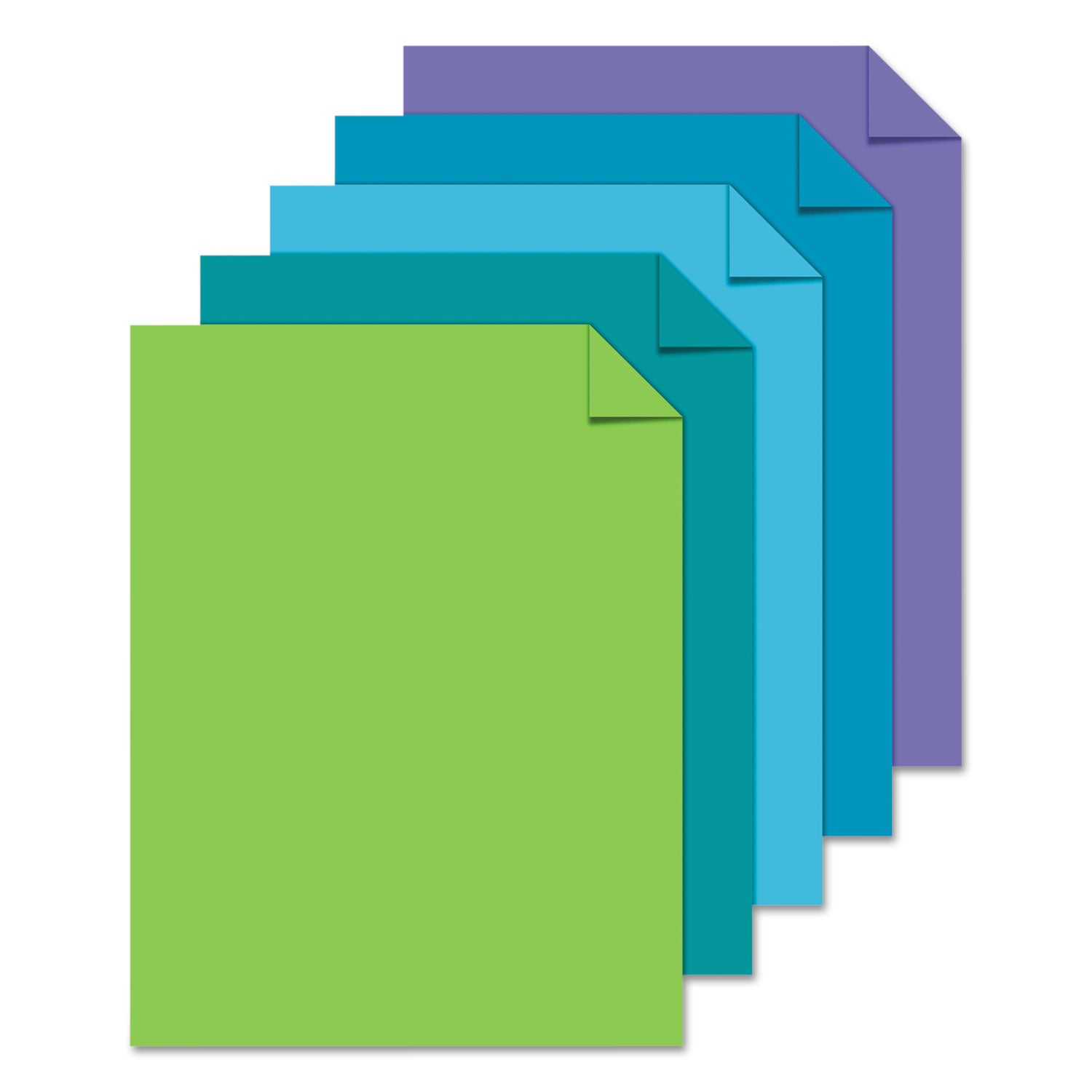 Astrobrights® Vibrant Color Paper - Cool Assortment | 24 lb Bond Weight | 8.5 x 11 Inches | 500 Sheets per Ream | Perfect for Office Documents, School Projects & Creative Crafts