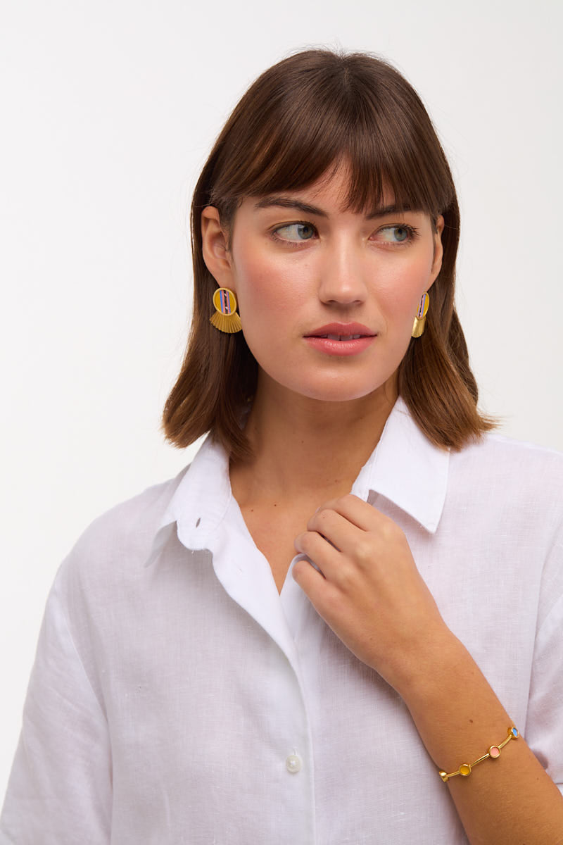 Adelaide Stud Earrings for Women - Minimalist Stainless Steel Small Hoop Earrings - Hypoallergenic & Tarnish-Free - Perfect for Everyday Wear, Work & Special Occasions