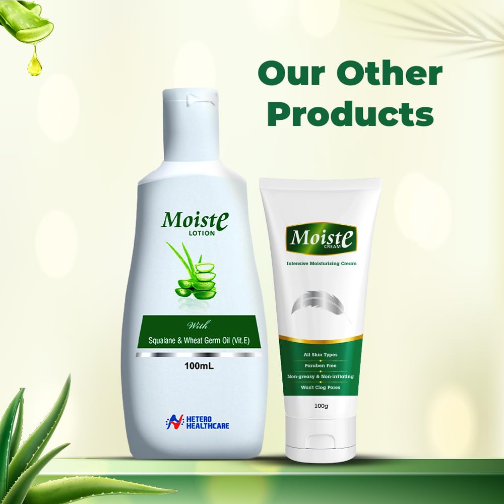 Azista Aloe Vera Face Moisturizer for Oily, Dry & Combination Skin - Hydrating Cream with Vitamin E, Tea Tree Oil & Wheat Germ Oil (Pack of 2, 100g) | Daily Skincare for Men & Women | Perfect for Acne-Prone & Sensitive Skin Care Routine