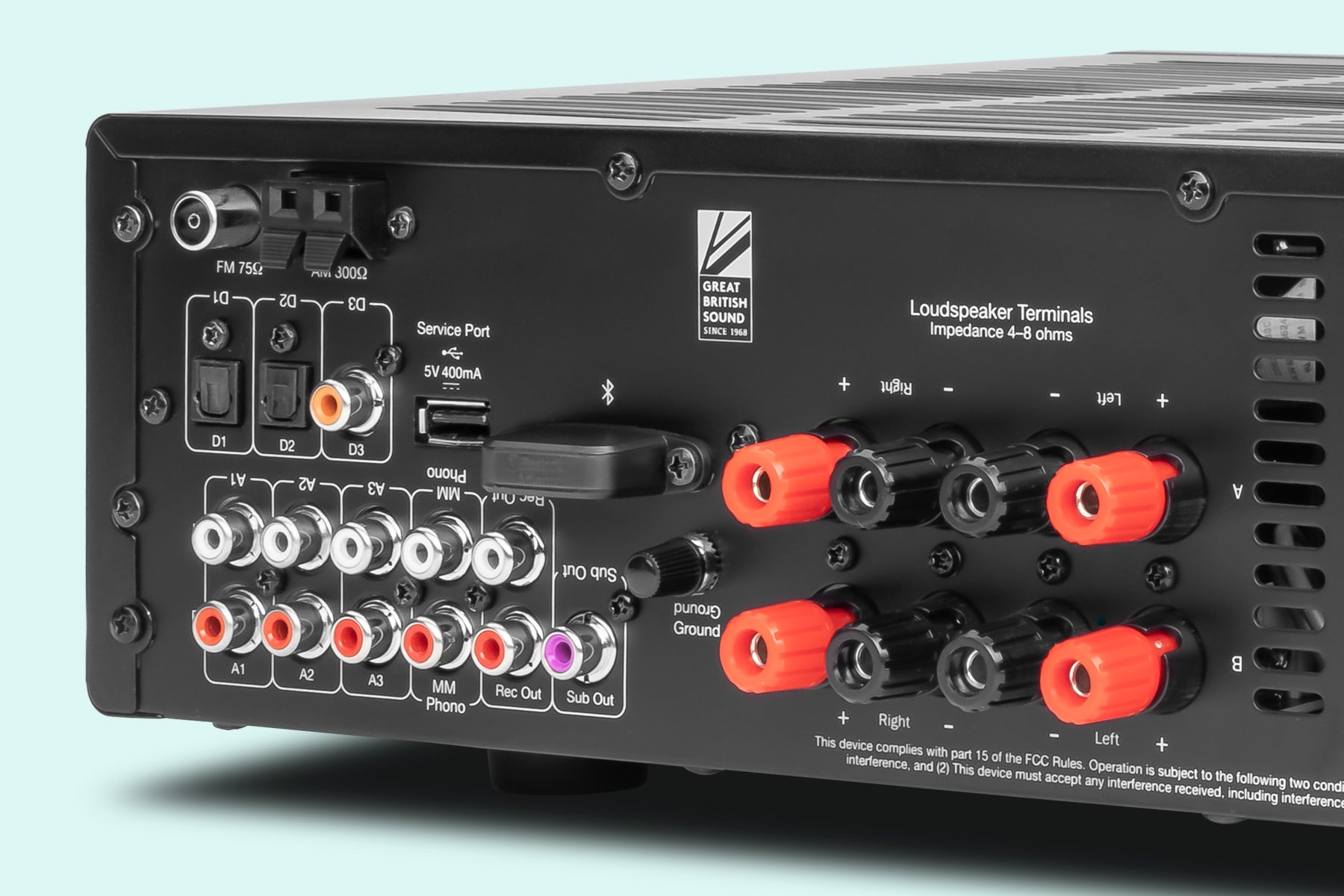 Cambridge Audio AXR100 FM/AM Stereo Receiver - Hi-Fi Audio System with Bluetooth, USB, Phono Input for Home Theater & Music Listening | Perfect for Living Room, Office & Entertainment Spaces
