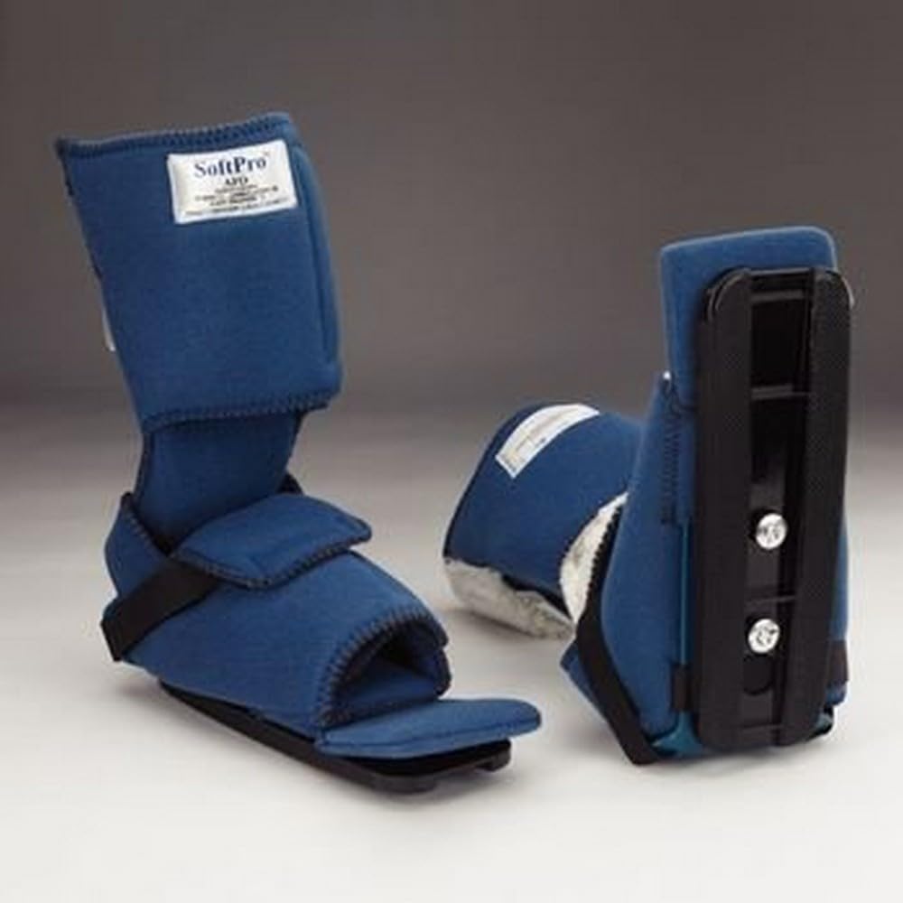SoftPro Ambulating AFO Boot - Small Size Fleece-Lined Ankle Foot Orthosis for Comfort & Support - Ideal for Post-Surgery Recovery, Stroke Rehabilitation & Mobility Assistance