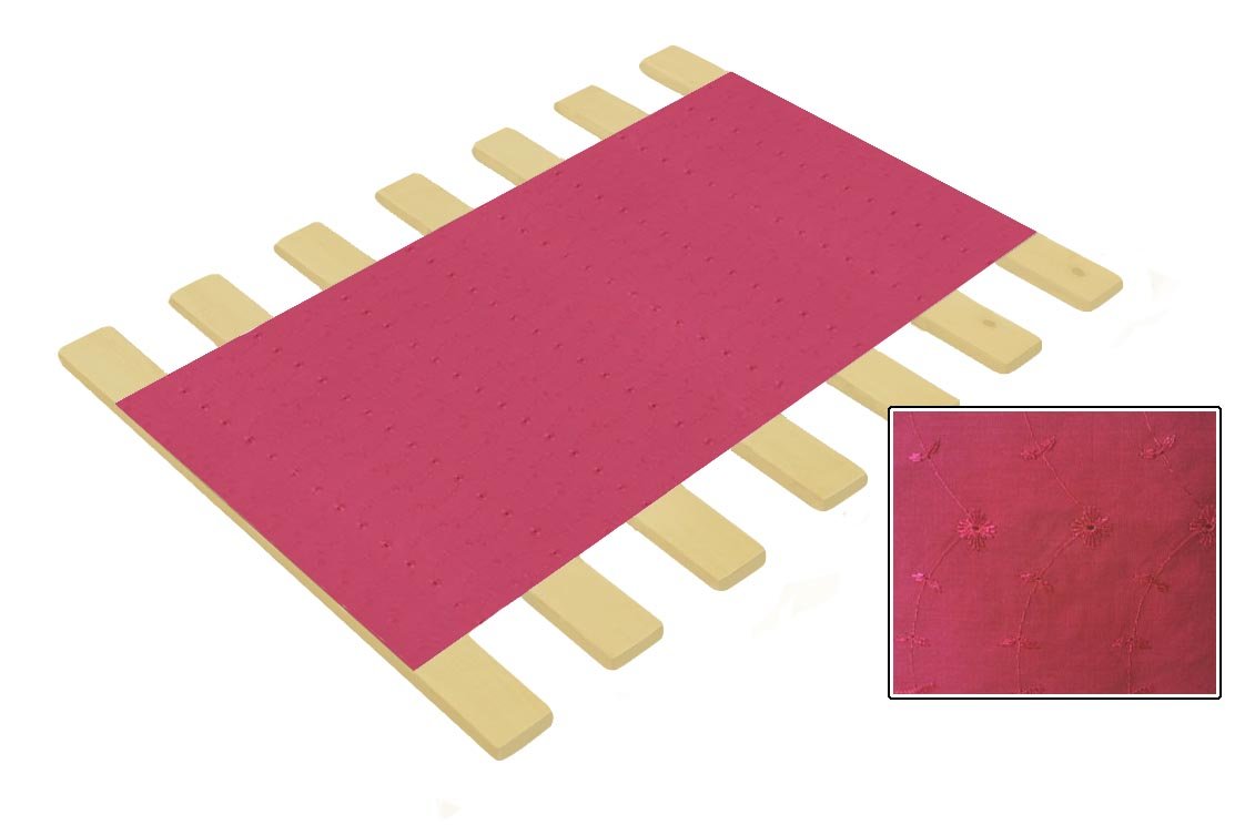 Custom Made USA Youth Bed Slats - Adjustable Width Platform Bed Boards for Kids & Teens (Hot Pink Eyelet) | Perfect for Bunk Beds, Loft Beds & Daybeds
