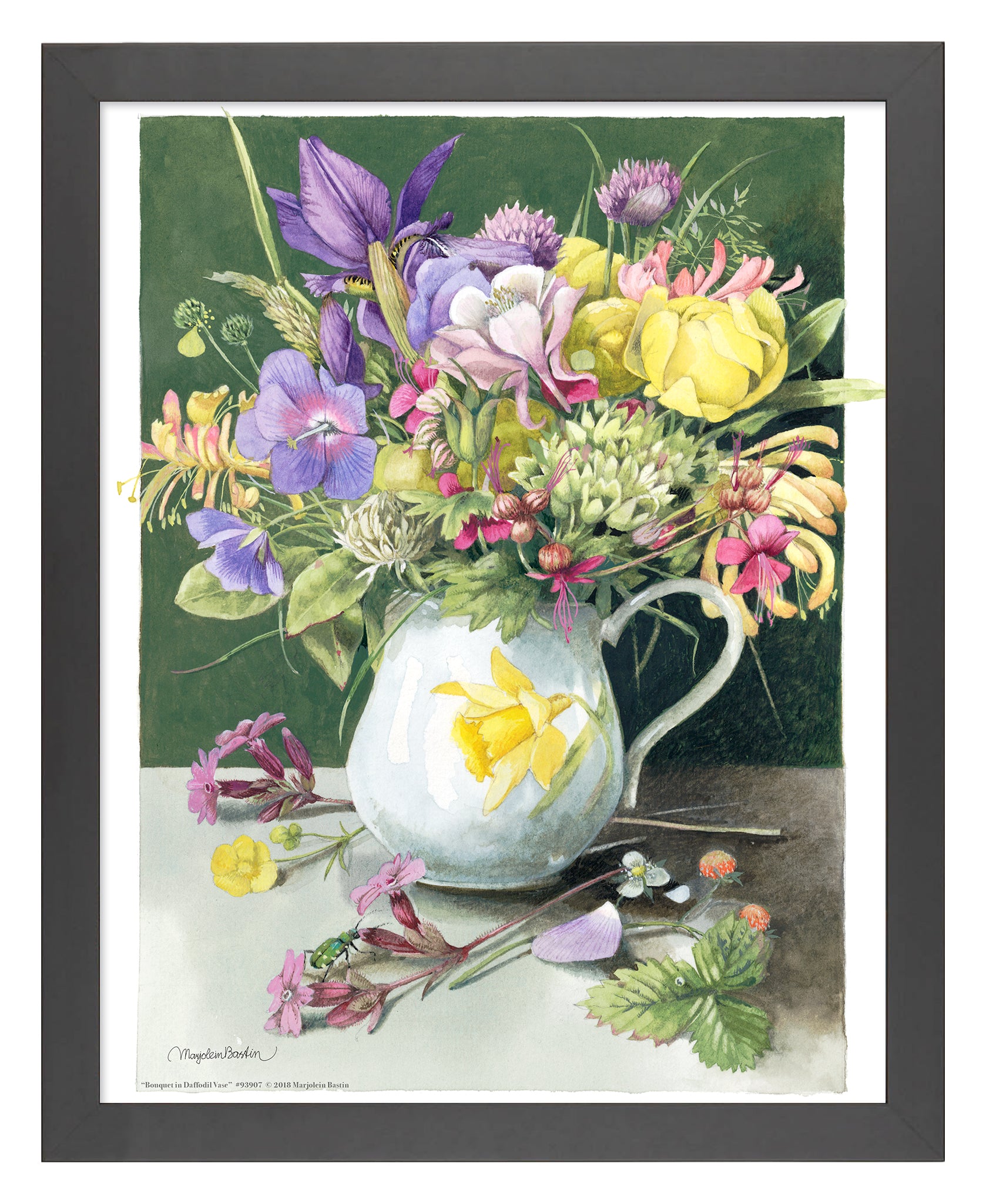 Daffodil Vase Bouquet Art Print - Floral Wall Decor for Living Room, Bedroom & Office