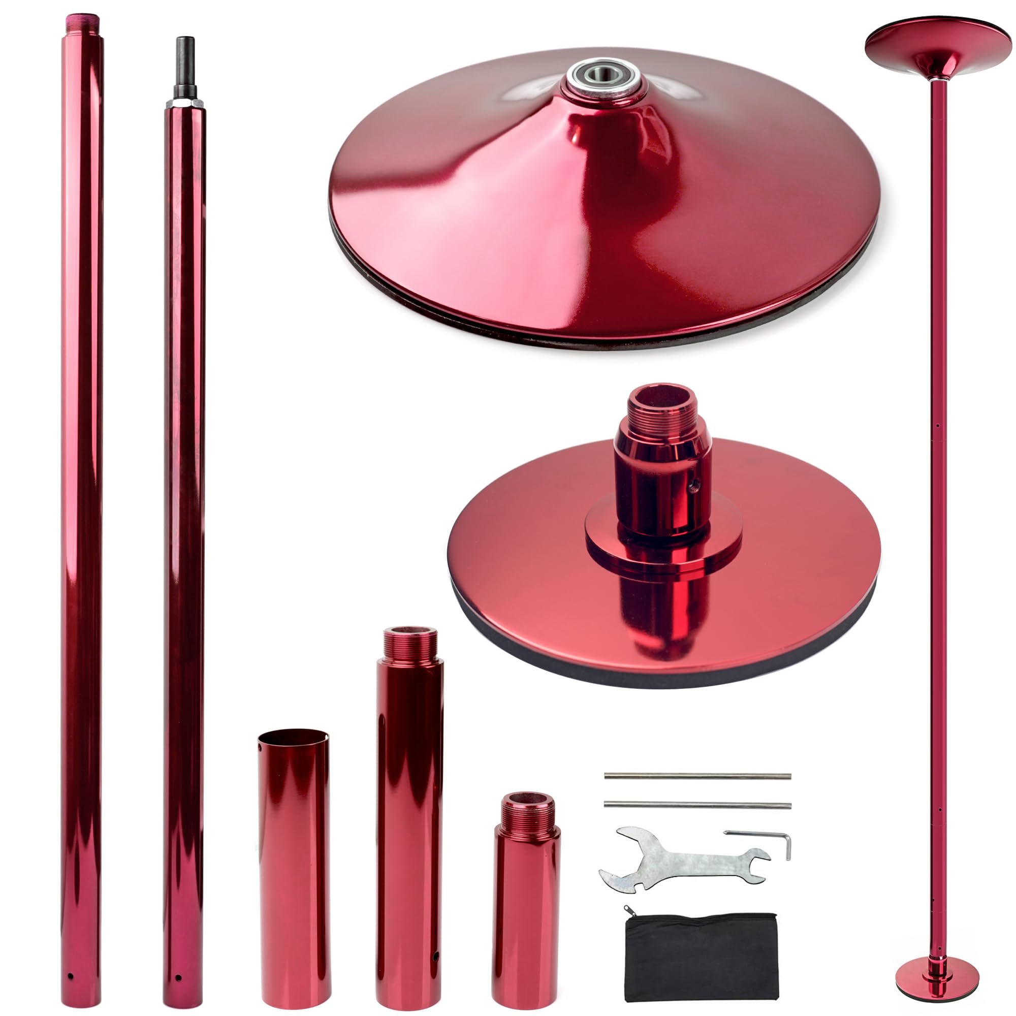 45mm Spinning Portable Dance Pole for Home - Extendable Pole Dancing Pole for Bedroom, Studio & Fitness, Perfect for Beginners, Advanced Dancers & Home Workouts