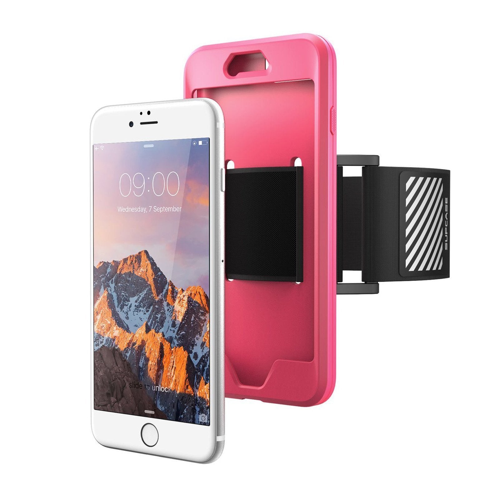 iPhone 7 Plus / 8 Plus Running Armband Case - Pink Sports Waistband for Jogging, Gym & Outdoor Activities