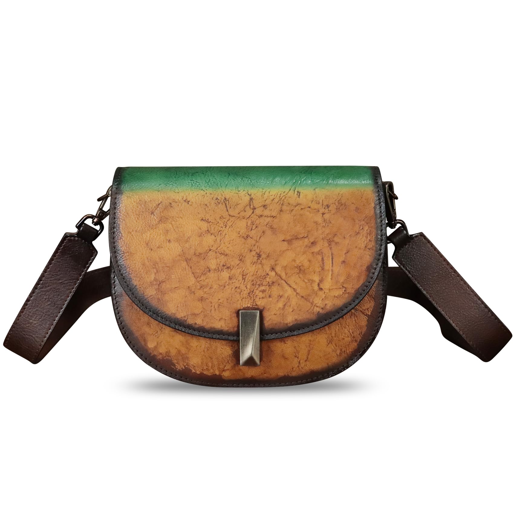 Genuine Leather Crossbody Bag for Women - Vintage Retro Leather Pouch Handbag Purse Ladies Satchel | Perfect for Everyday Use, Travel & Date Night