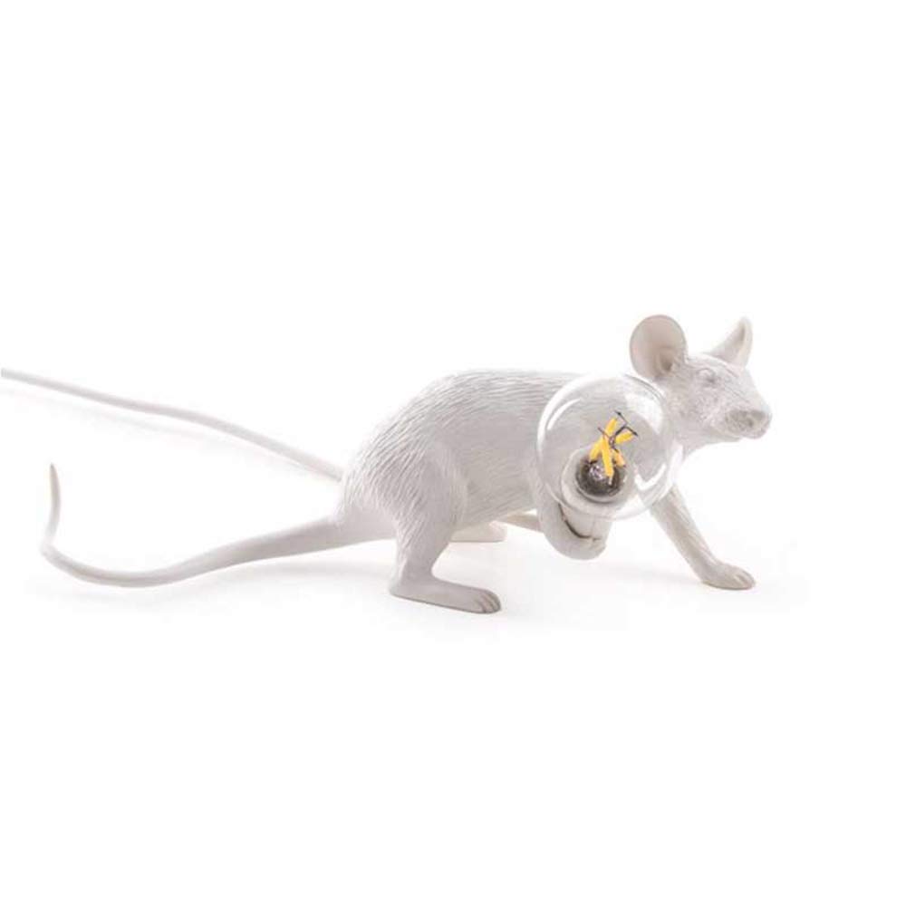 LED Resin Mouse Lamp E12 - Cute Night Light for Bedroom & Living Room Decor