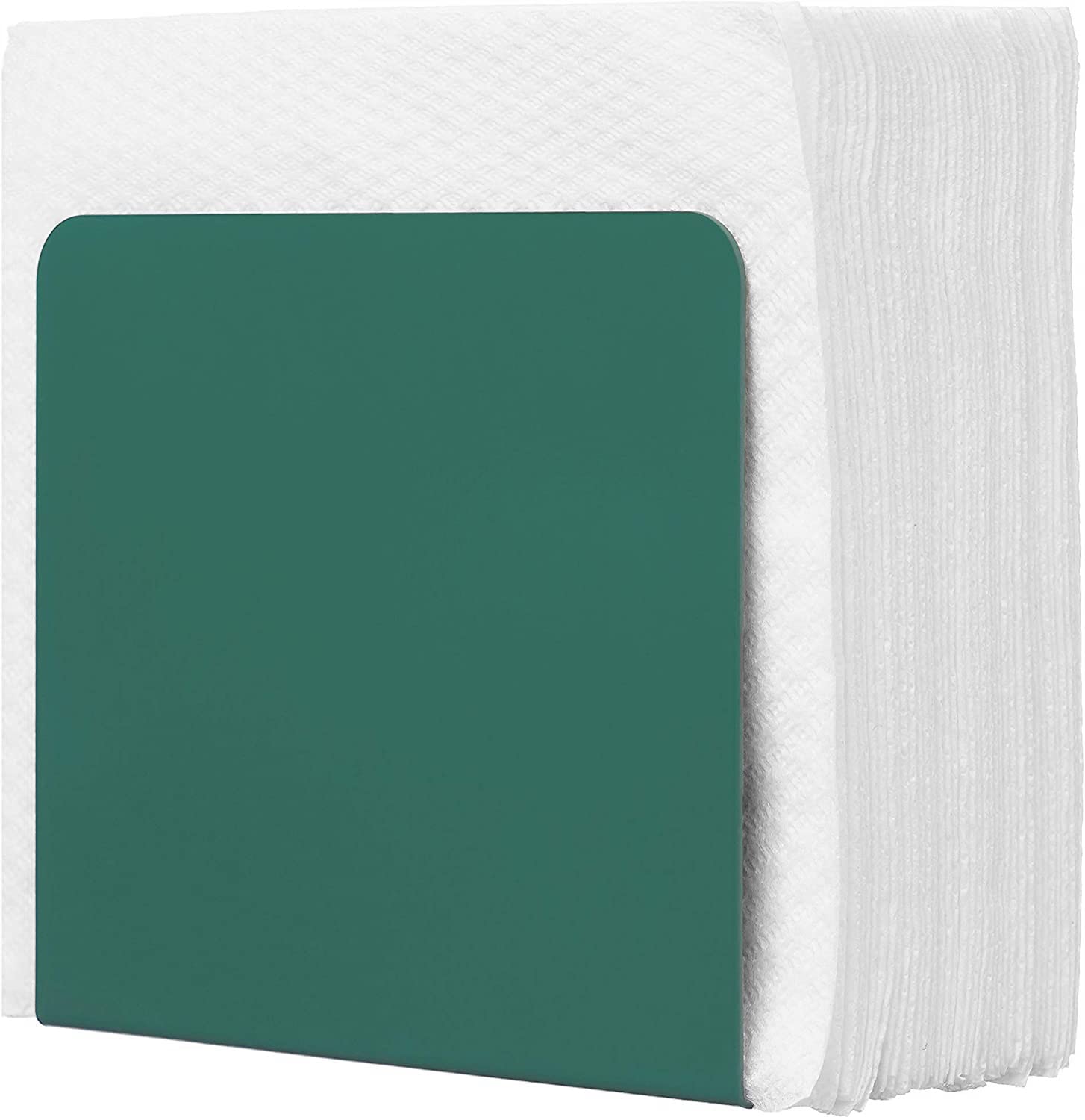 Modern Dark Green Metal Napkin Holder - Stylish Tabletop Kitchen & Restaurant Decor - Perfect for Dining Tables, Bars, and Home Kitchen Accessories