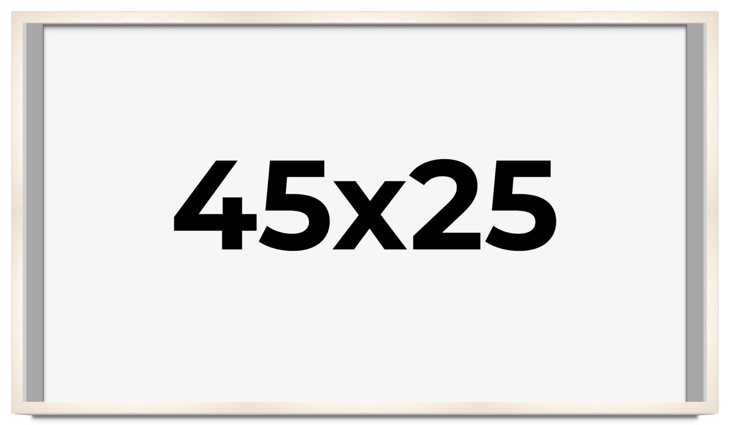 CountryArtHouse 45x25 Inch Whitewashed Solid Wood Picture Frame - 0.8125