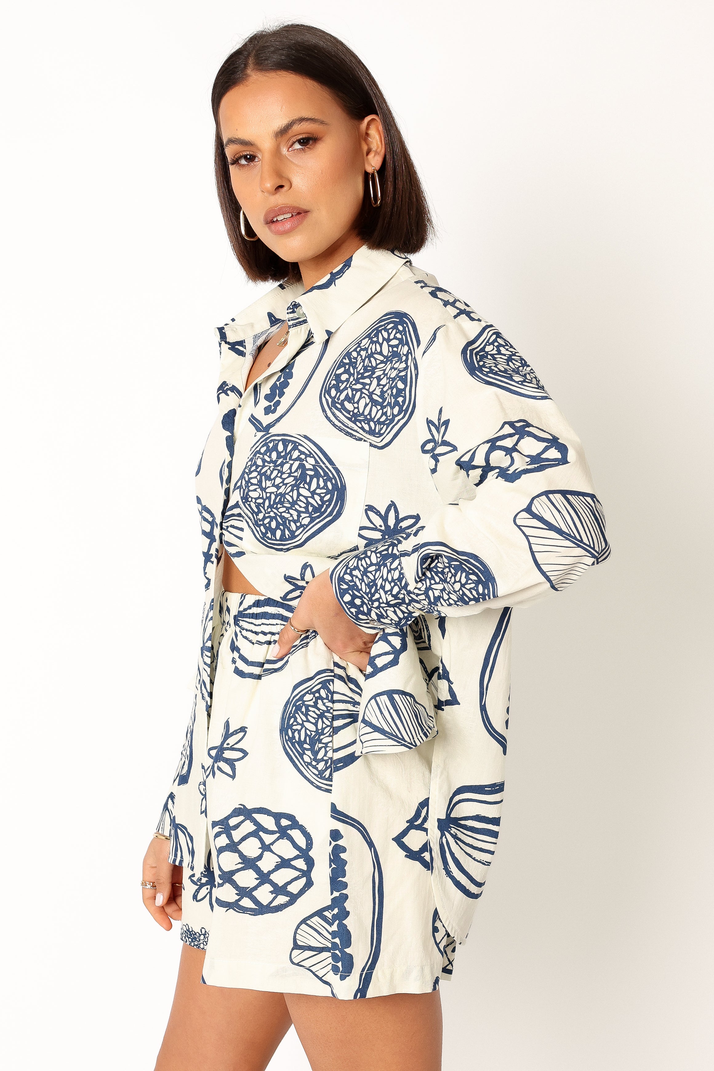 Bonnie Two Piece Set for Women - Navy Blue Summer Outfit | Casual Beachwear & Lounge Set | Perfect for Vacations, Travel, and Relaxation