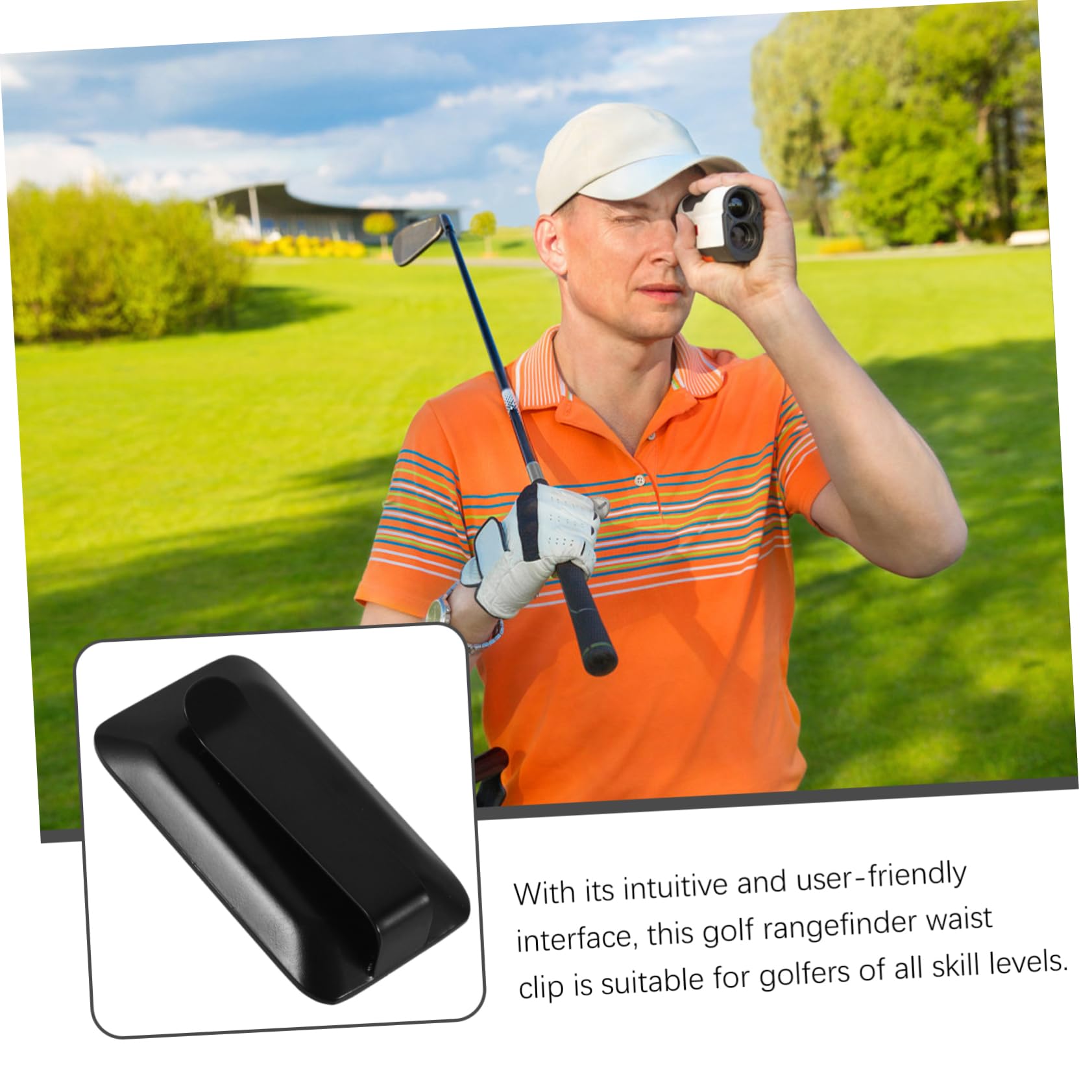 BESPORTBLE 4-Pack Golf Rangefinder Waist Clip - Durable Range Finder Accessory Holder with Secure Clamp - Perfect for Golfers & Hunting Enthusiasts