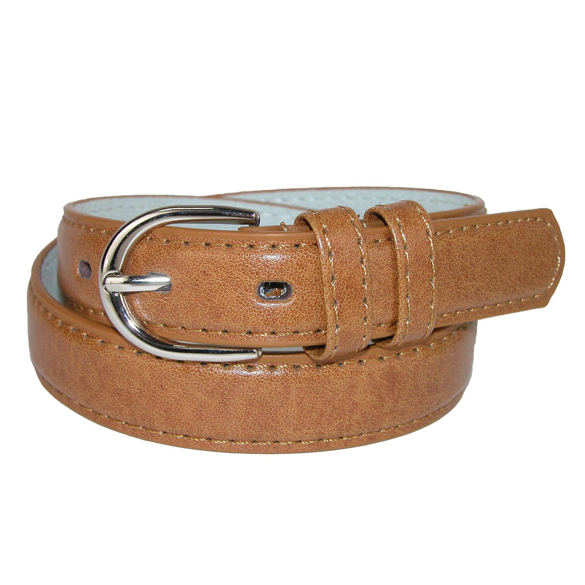 CTM® Kids Leather Dress Belt - 1 Inch Width Adjustable Strap for Boys & Girls | Perfect for School Uniforms, Formal Wear & Special Occasions