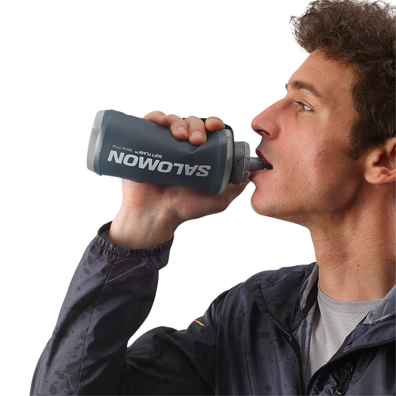 Salomon Active Handheld 500ML 17OZ Water Bottle with Leak-Proof Cap - Perfect for Hiking, Running & Outdoor Sports