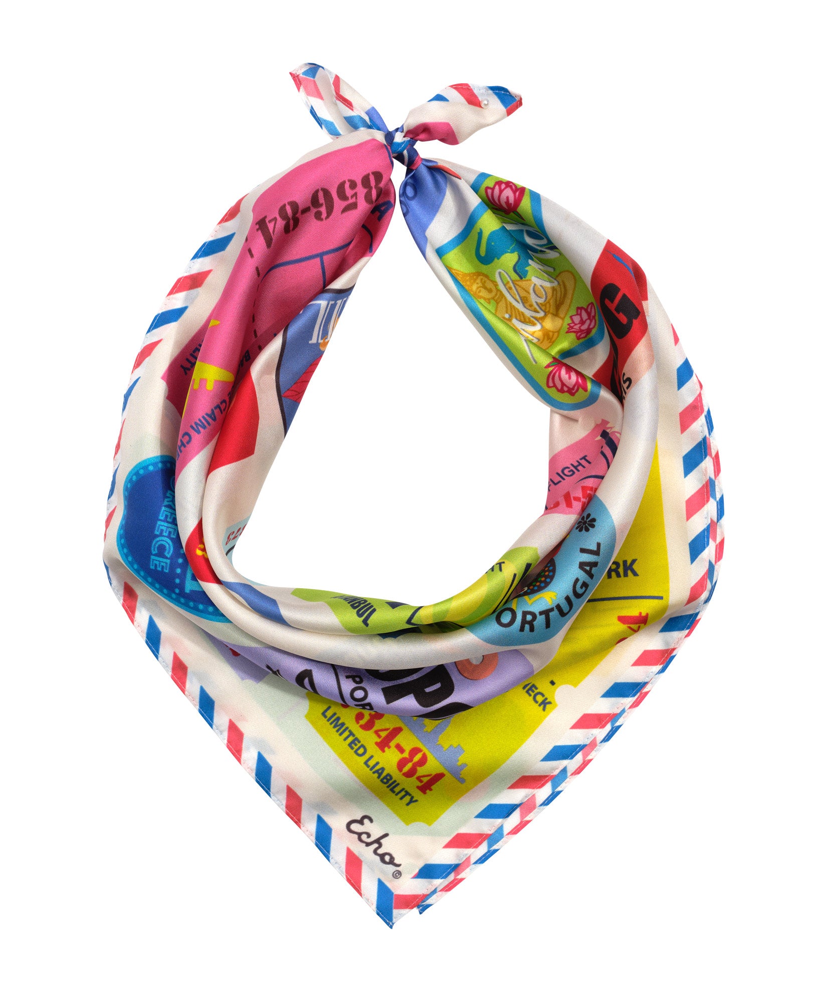 Jet Set Silk Bandana - Soft & Stylish Fashion Scarf for Women & Men - Perfect for Travel, Headband, Hair Accessory, or Gift