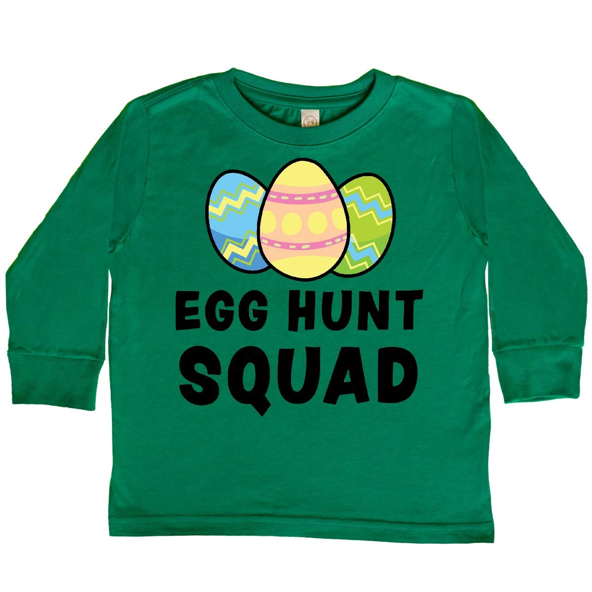 Inktastic Egg Hunt Squad Easter Toddler Long Sleeve T-Shirt - Cute Easter Outfit for Boys & Girls - Perfect for Easter Egg Hunts, Spring Parties & Family Photos