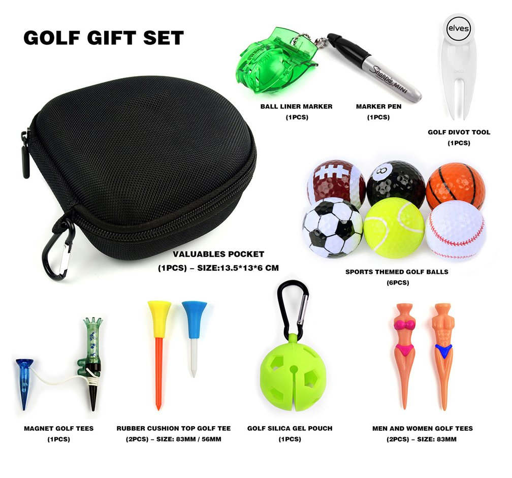 Premium Golf Gift Set for Men - 12-Piece Golf Accessories Kit with Towel, Balls, Tees & Divot Tool - Perfect Golf Gifts for Dad, Husband, Birthday & Christmas (Ideal for Course, Driving Range & Tournaments)