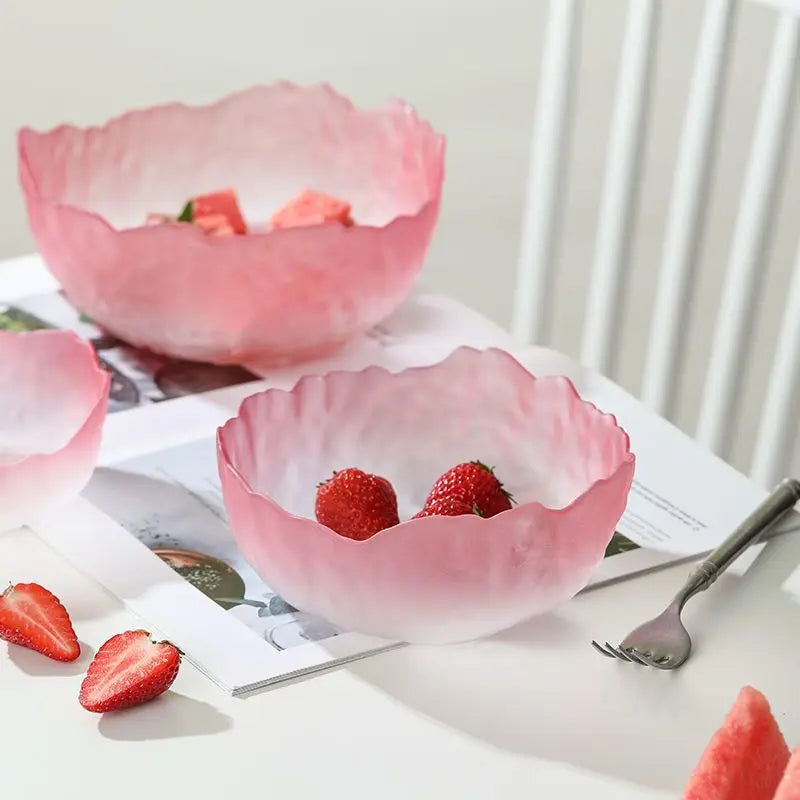 Lulu Frosted Glass Dessert Bowl Set - Elegant Serving Dishes for Ice Cream, Pudding & Fruit - Perfect for Parties, Dessert Bars & Home Entertaining
