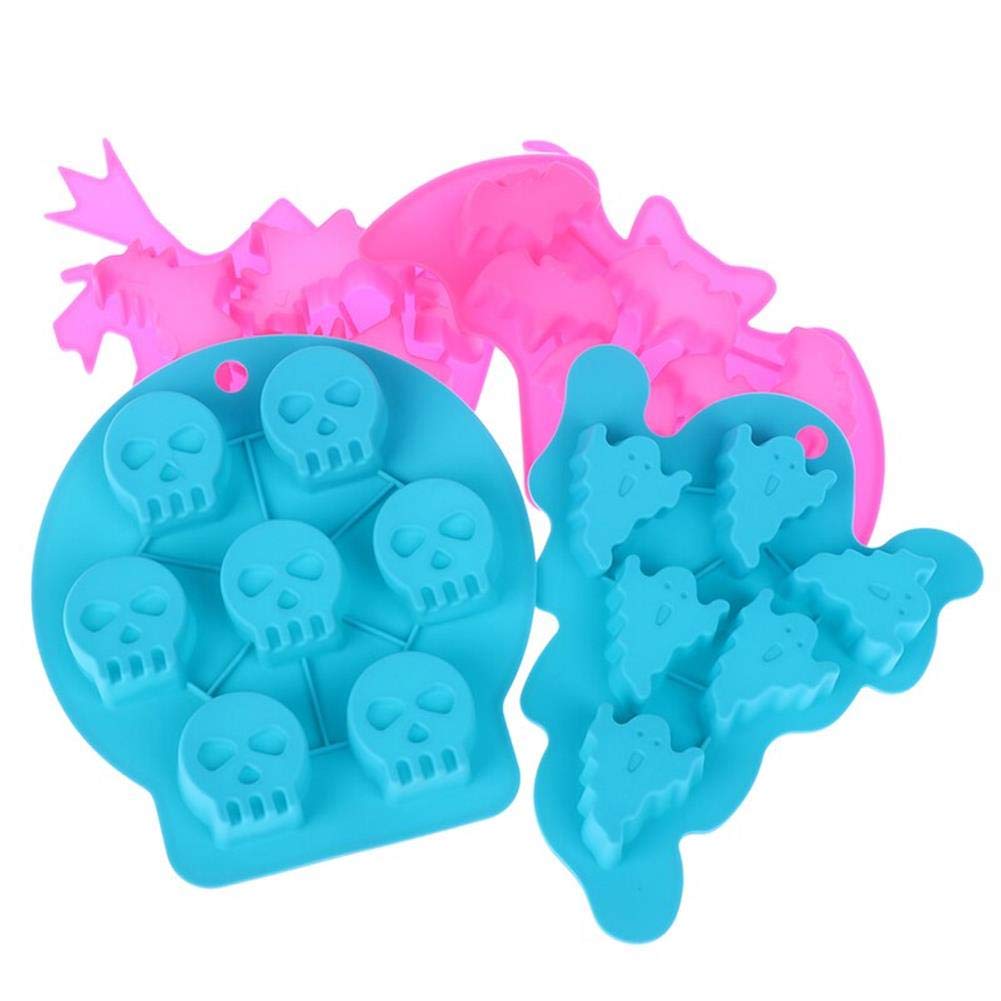 Premium Silicone Chocolate Molds Set of 4 - Food Grade Nonstick Candy & Jelly Molds, Gummy Bear & Ice Cube Trays for Baking, DIY Desserts, Party Treats & Home Kitchen Use