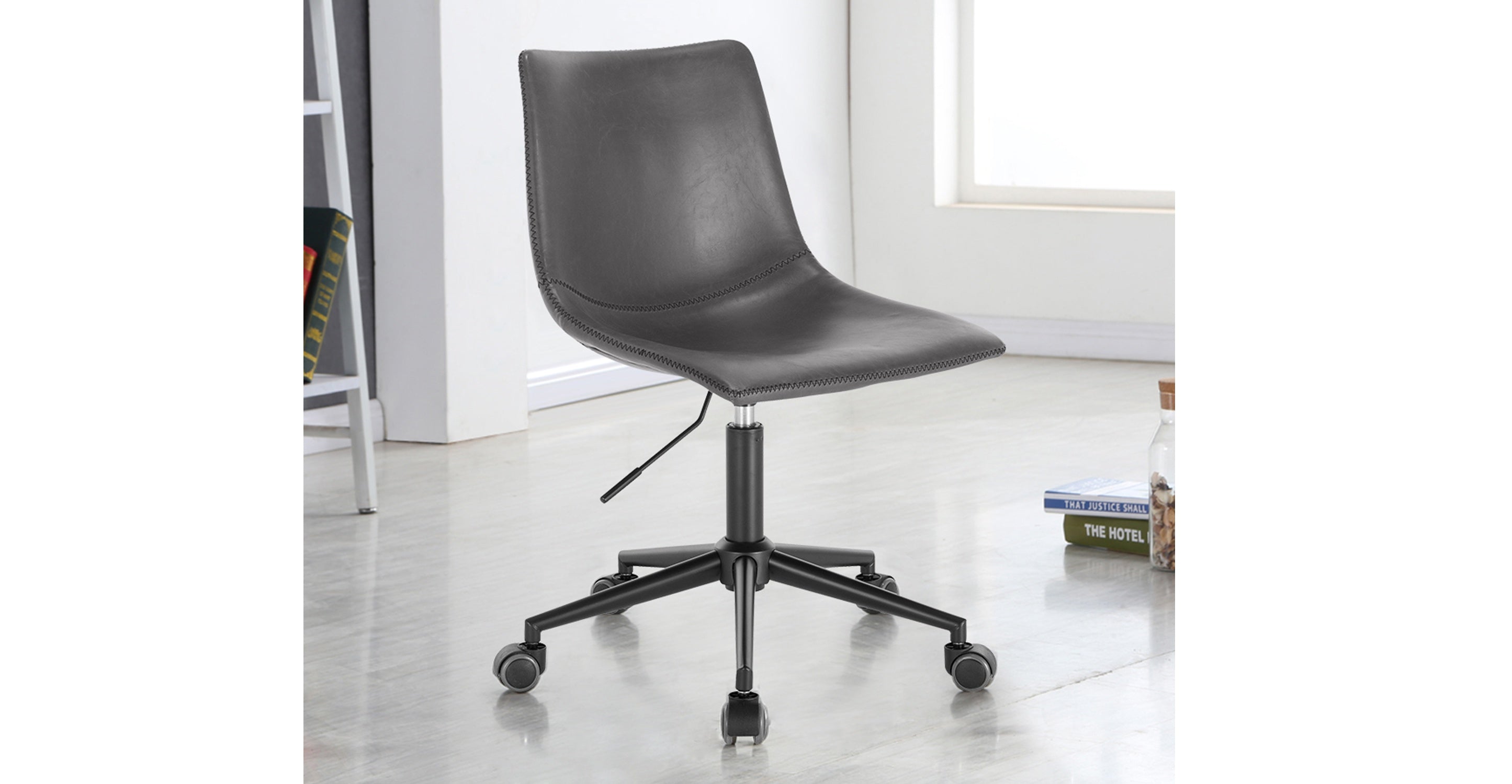 Paxton Ergonomic Office Task Chair - Adjustable Height & Lumbar Support for Home & Business Workspaces - Comfortable Desk Chair for Long Hours Sitting, Computer Work & Study