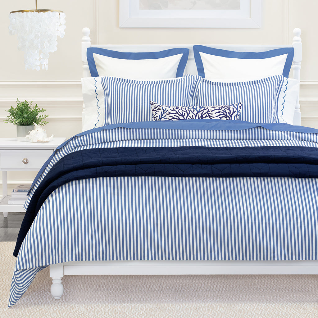 Capri Blue Larkin Sham Pair - Premium Decorative Pillow Covers for Bedroom & Living Room - Boho Chic Home Decor for Cozy and Stylish Spaces