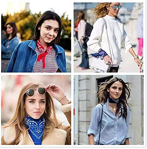 50 Pack Western Style Bandanas for Men & Women - Bulk Cowboy Bandanas for Rodeo, Horse Riding, Outdoor Adventures & Western Themed Parties