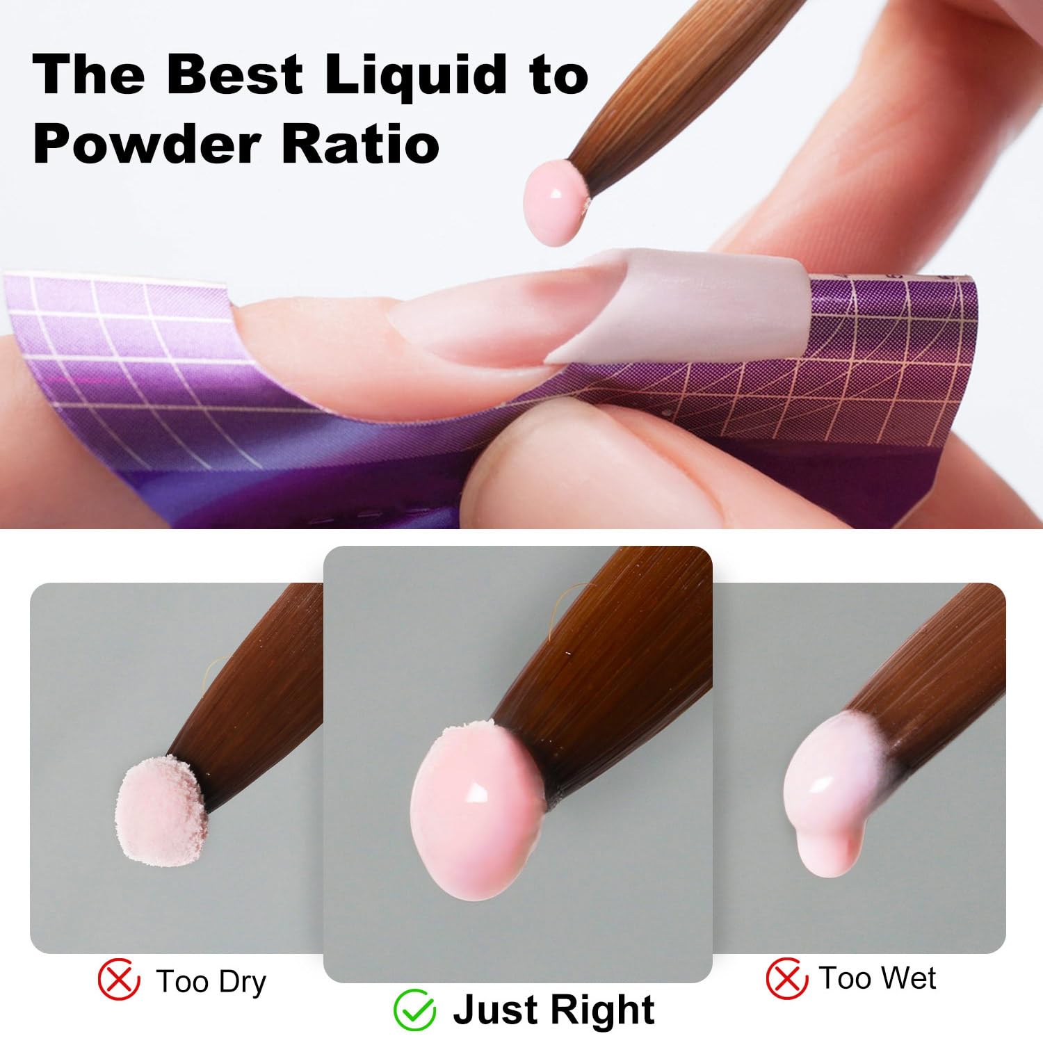 Professional Acrylic Nail Kit for Beginners - Complete Starter Set with Acrylic Powder, Liquid, Nail Drill & UV Light (Clear/White/Nude) - Perfect for Home Manicures, Salon Use & DIY Nail Art