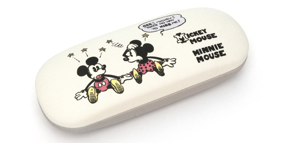 JINS x Disney Collection Hard Case for Glasses - Mickey & Minnie Mouse Design | Durable Eyewear Storage for Travel & Everyday Use