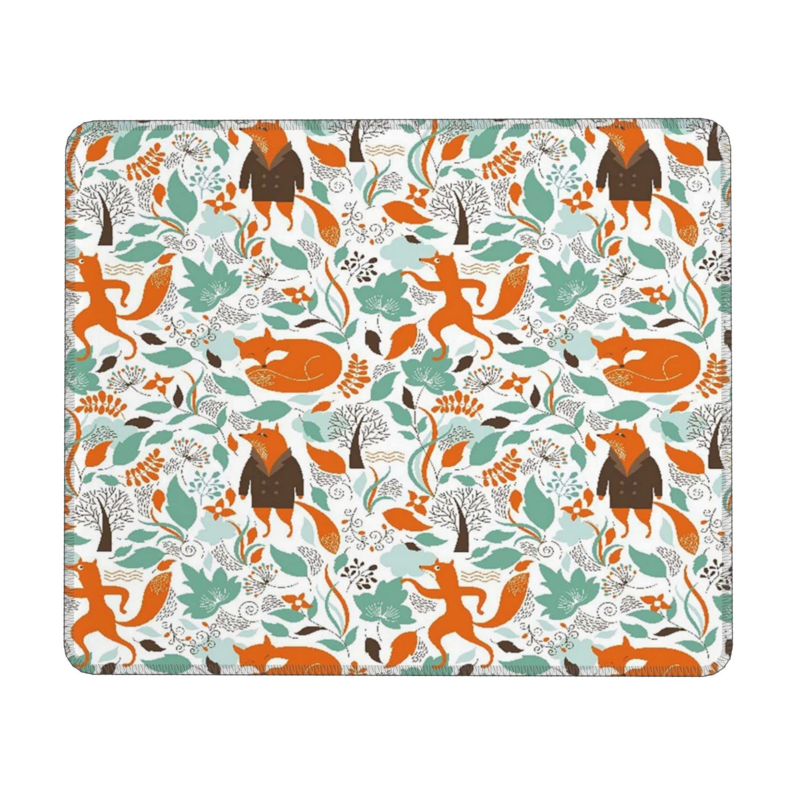 Premium Funny Fox Design Mouse Pad - Non-Slip Rubber Base & Stitched Edge - Gaming & Office Computer Accessory for Laptop & PC - Perfect for Anime Fans, Gamers & Workstations