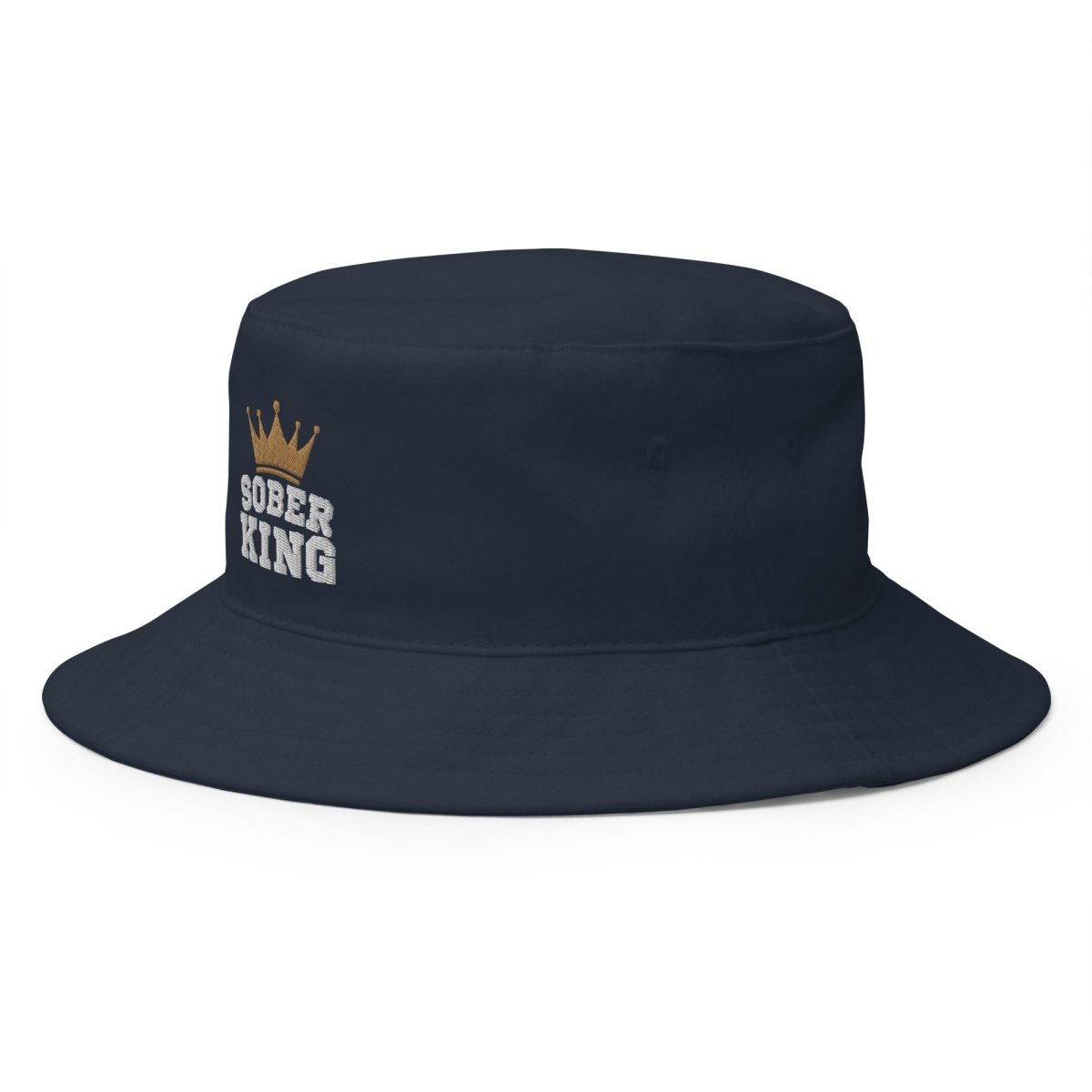 Sober King Embroidered Bucket Hat for Men & Women - Fashion Adjustable Sun Hat for Outdoor, Beach, Fishing & Summer Activities