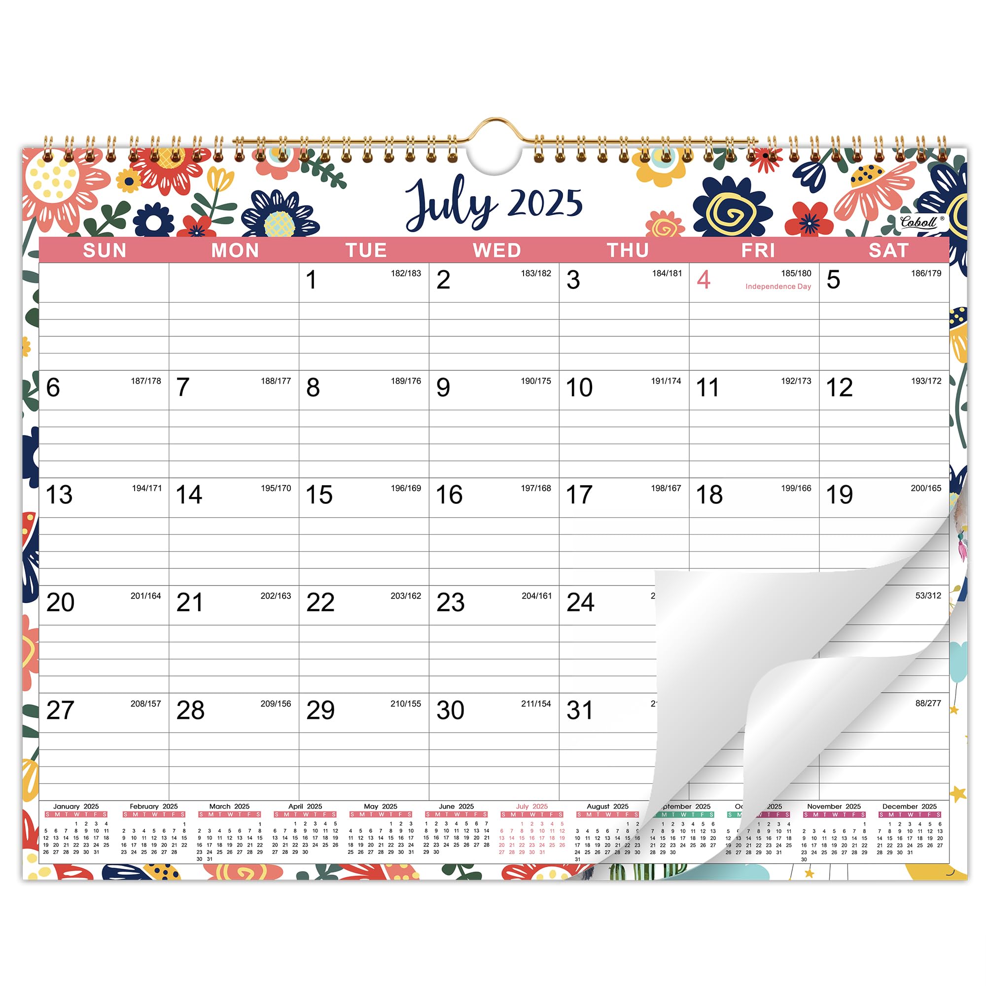 2025-2026 Wall Calendar | 18-Month Planner (July 2025-December 2026) | 14.75