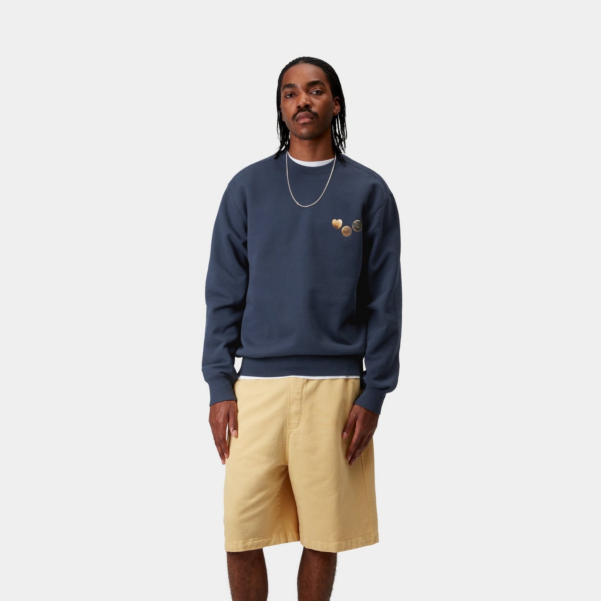 Stylish Blue Button-Up Sweatshirt for Men & Women | Cozy Casual Pullover | Perfect for Fall & Winter Layering
