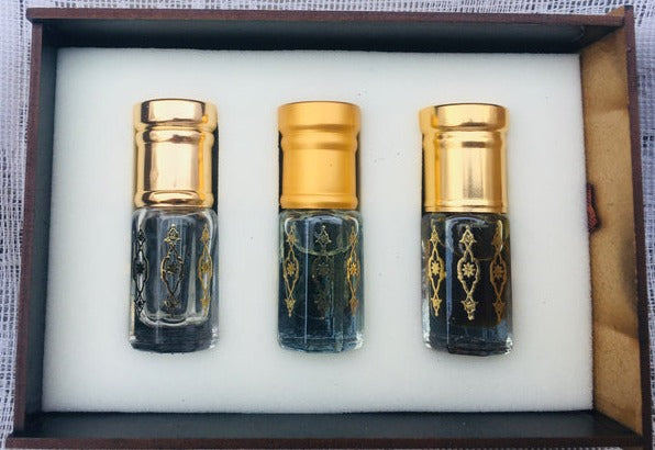 Premium Saudi Arabian Oud Perfume Oil - 3ml Bundle for Men & Women | Luxury Fragrance for Special Occasions, Gifts & Daily Wear