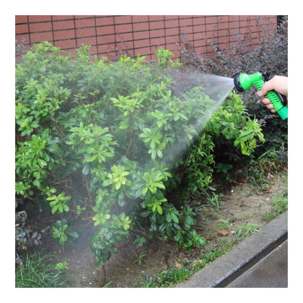 7-Pattern Adjustable High Pressure Garden Hose Nozzle - Car Wash, Lawn & Plant Watering Spray Gun - Portable Green Sprinkler for Outdoor Cleaning, Gardening & Vehicle Care