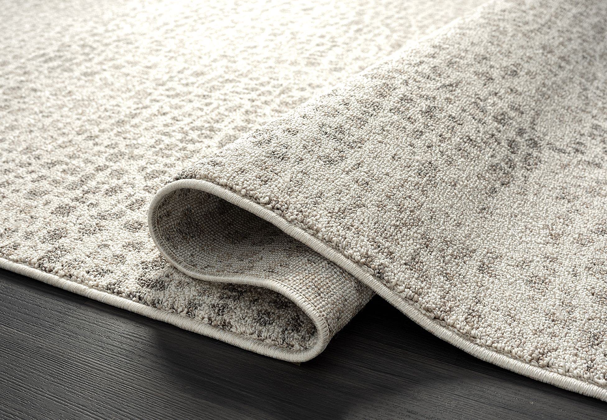 Abani 6x9 Farmhouse Area Rug - Stain & Shed Resistant Large Rectangle Rug for Living Room & Dining Room, Brown Beige Small Pebbles Design - Perfect for Farmhouse Decor, Cozy Home & High Traffic Areas