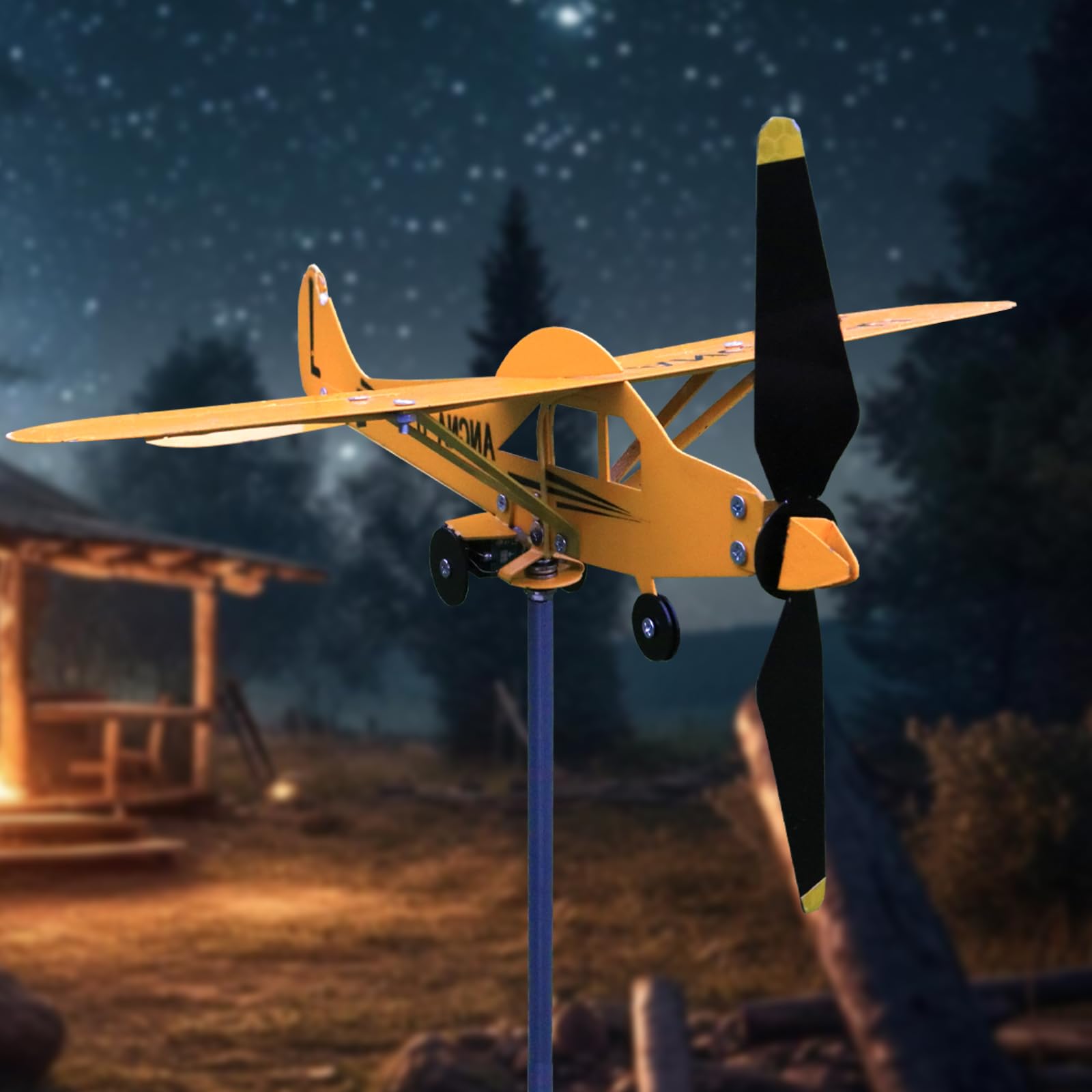 Airplane Wind Vane for Yard & Garden - Decorative Weathervane for Sheds, Cupolas & House Posts | Perfect for Outdoor Decor & Aviation Enthusiasts