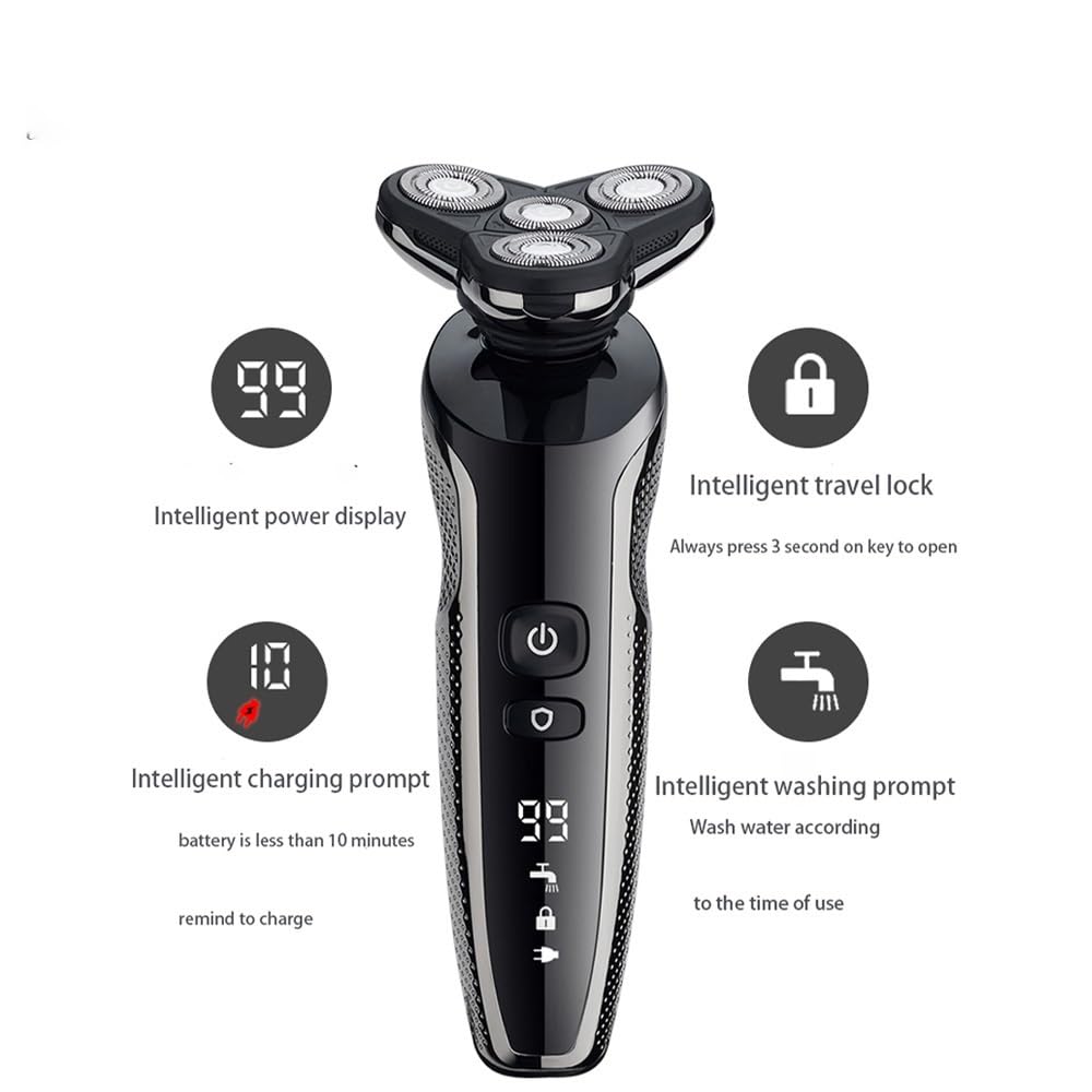 4-in-1 Electric Head Shaver for Bald Men - Rechargeable Wet/Dry Waterproof Shaving Machine with Fast Charging - Perfect for Travel, Gym & Daily Grooming