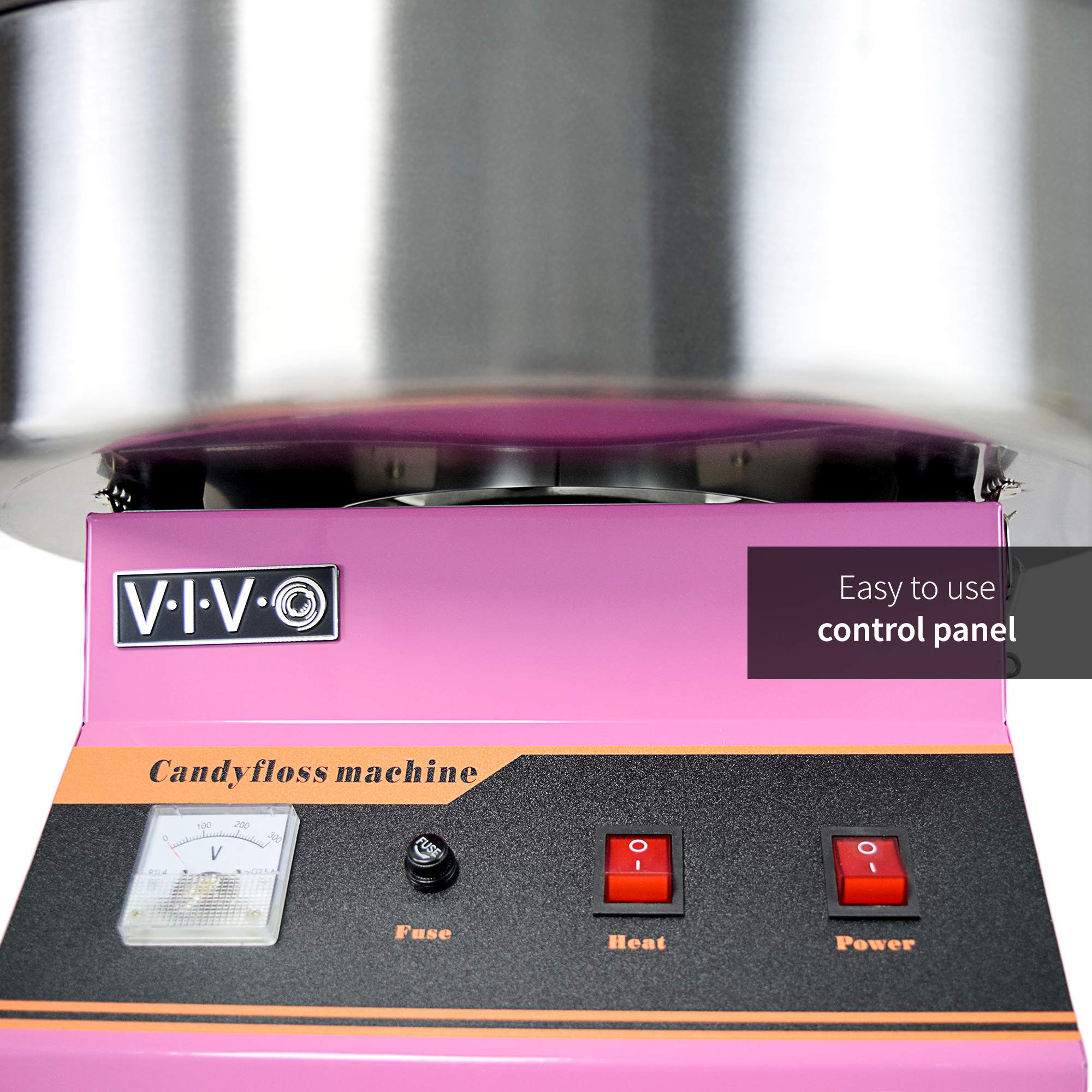 VIVO Pink 1030W Commercial Cotton Candy Machine with 20