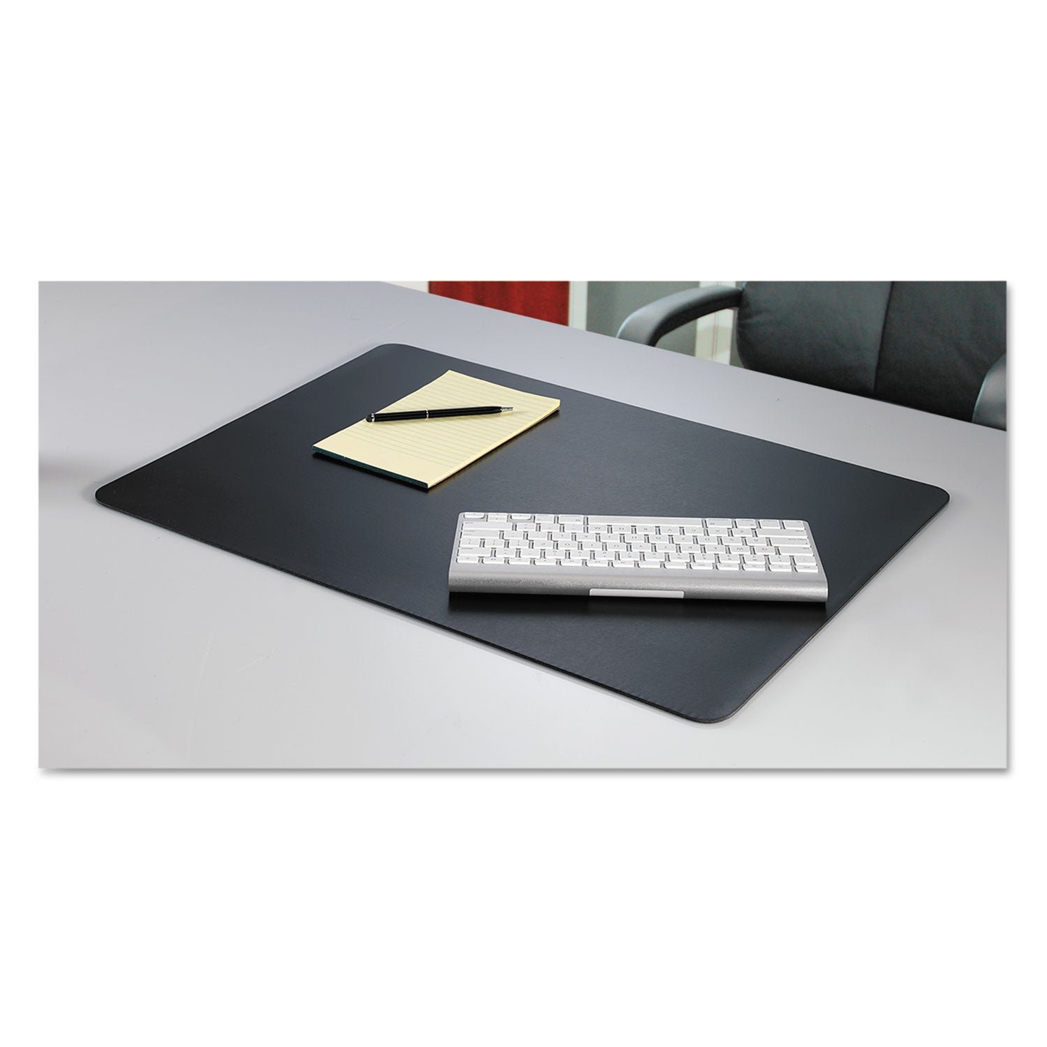 Artistic® Rhinolin II Antimicrobial Desk Pad - 24 x 17 Inches, Black - Non-Slip Mouse Pad for Office, Gaming & Home Workspaces
