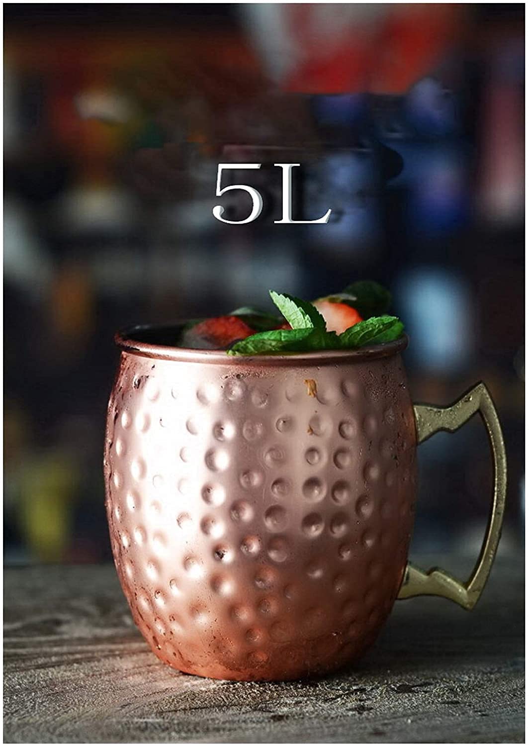HTLLT Moscow Mule Copper Mugs Set - 16oz Stainless Steel Cocktail Cups with Ice Bucket & Tongs - Perfect for Parties, Bars & Home Entertaining