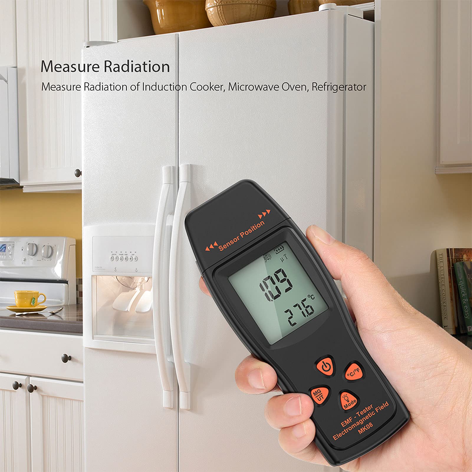 Mini Digital LCD EMF Meter - Handheld Electromagnetic Field Radiation Detector with Dosimeter Counter | Perfect for Home, Office & Ghost Hunting Safety Checks